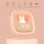 Réveil et veilleuse pour enfant Billy clock - Motif lapin, face avant tissu Blue Waves+Chocolat+Gris+Marshmallow+Navy+Rose+Turquoise 34 - vertbaudet enfant 