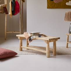 Linge de maison et décoration-Banc déco enfant en bois de teck 80 kilim