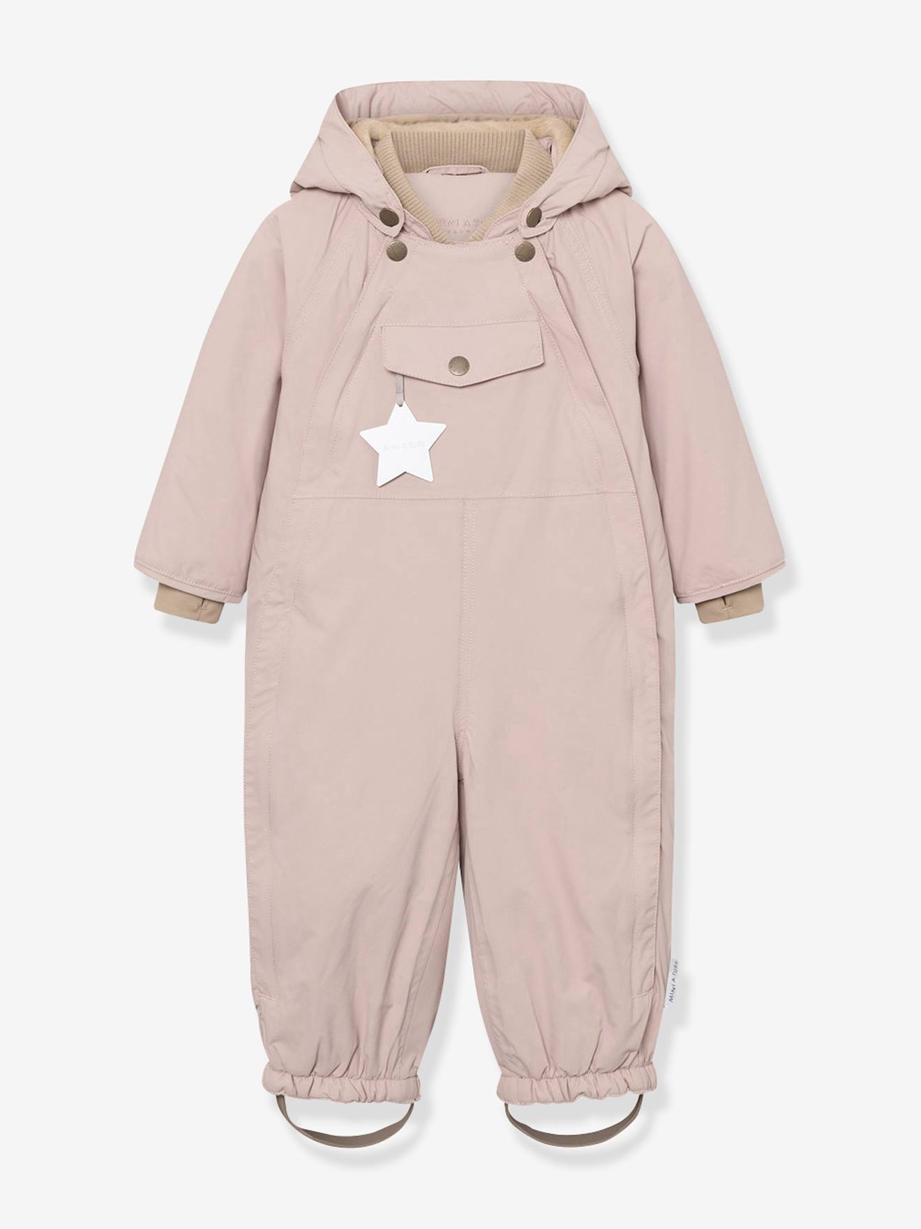 Combinaison de neige doublée polaire MATWISTI enfant MINI A TURE rose poudré