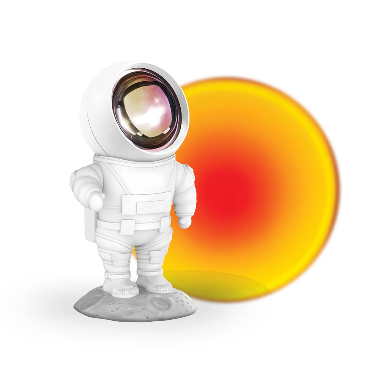 Veilleuse Effet Arc-en-ciel Astrolight - Lampe Led Nomade À Rotation 180° - Mob Rouge