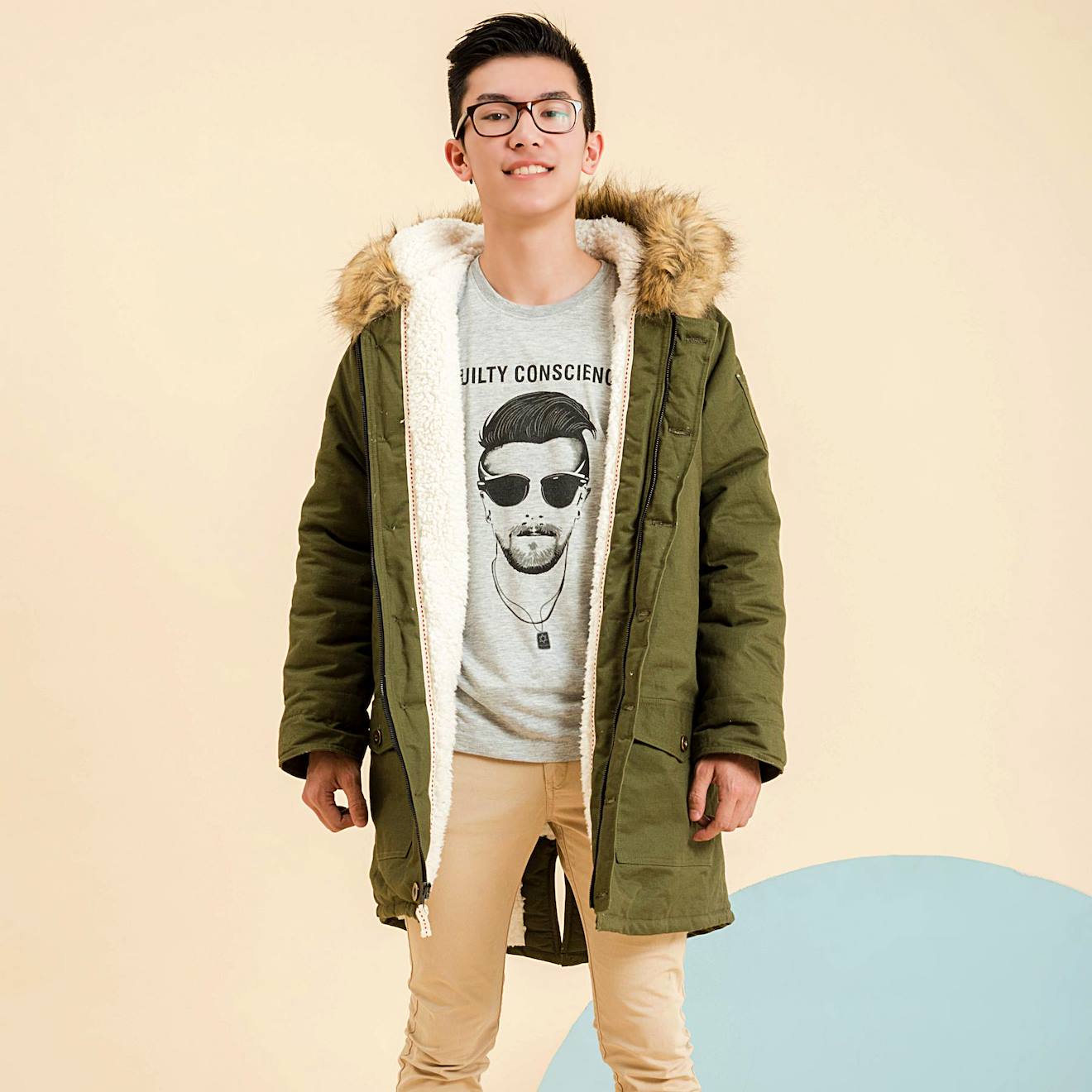 Parka Longue Rock & Peace Kaki