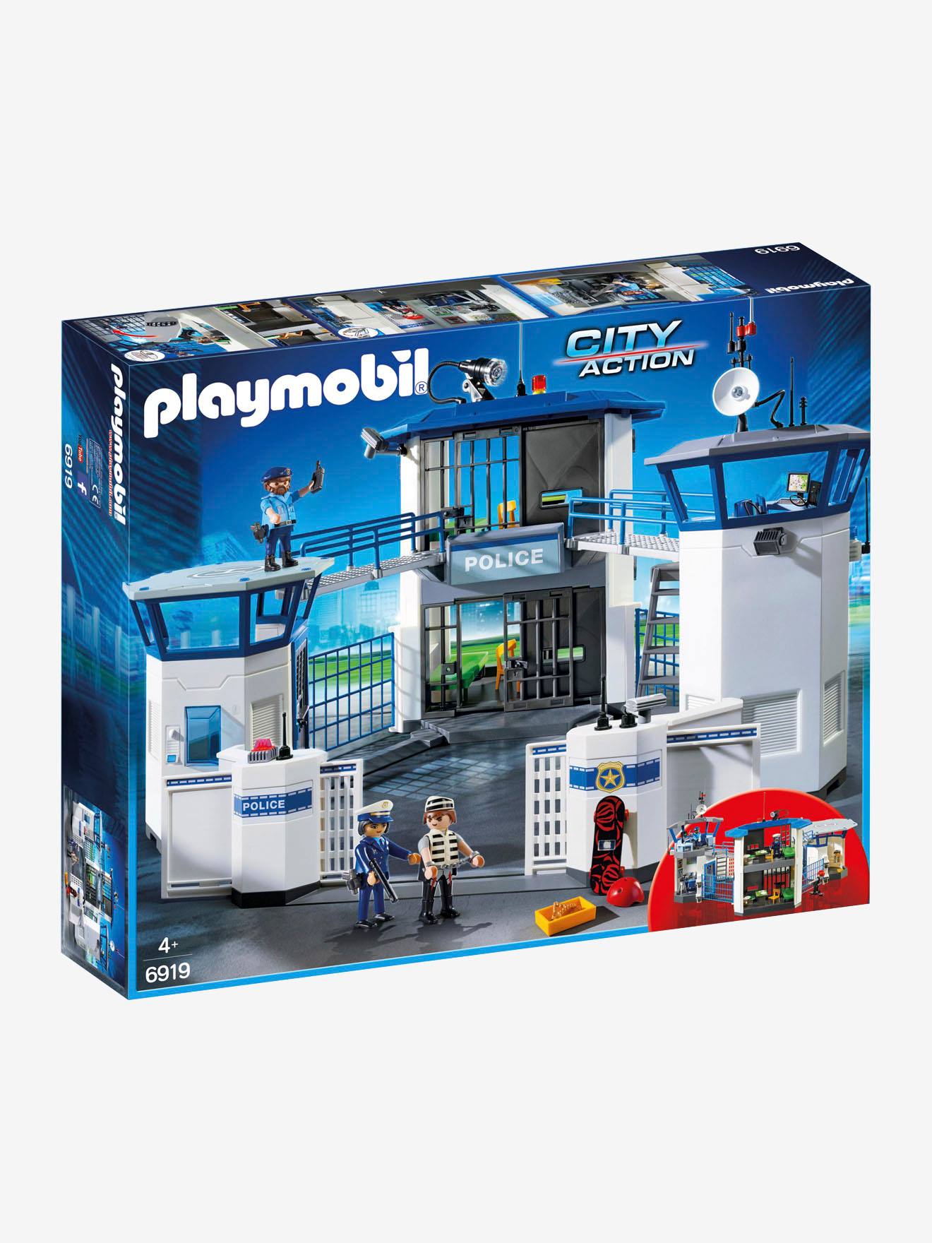 6919 Commissariat De Police Avec Prison Playmobil Bleu