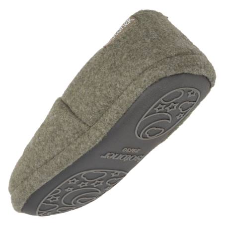 Chaussons mocassins polaire, semelle gomme antidérapante Kaki chiné 5 - vertbaudet enfant 