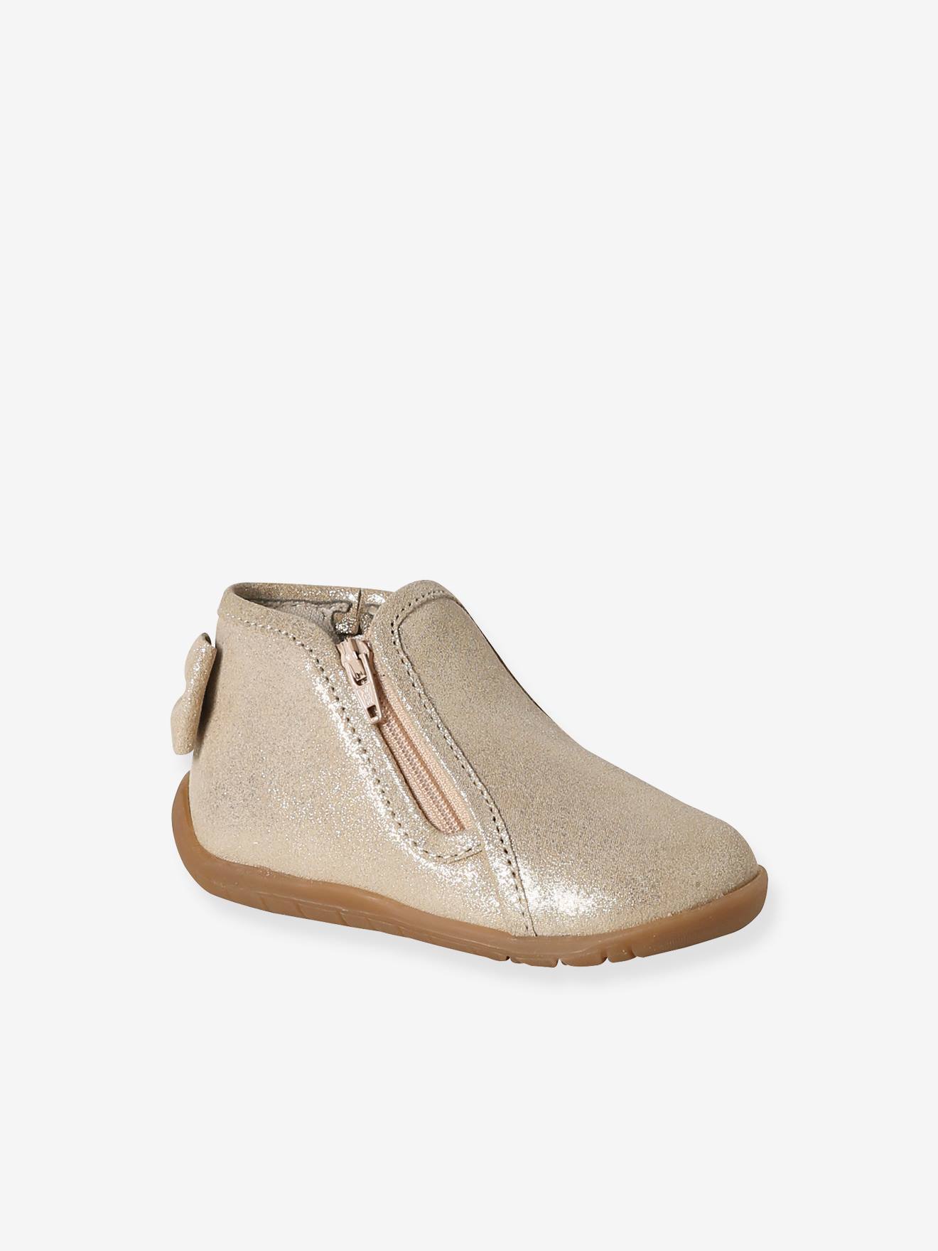 Bottines zippes souples en cuir bb or 23 €