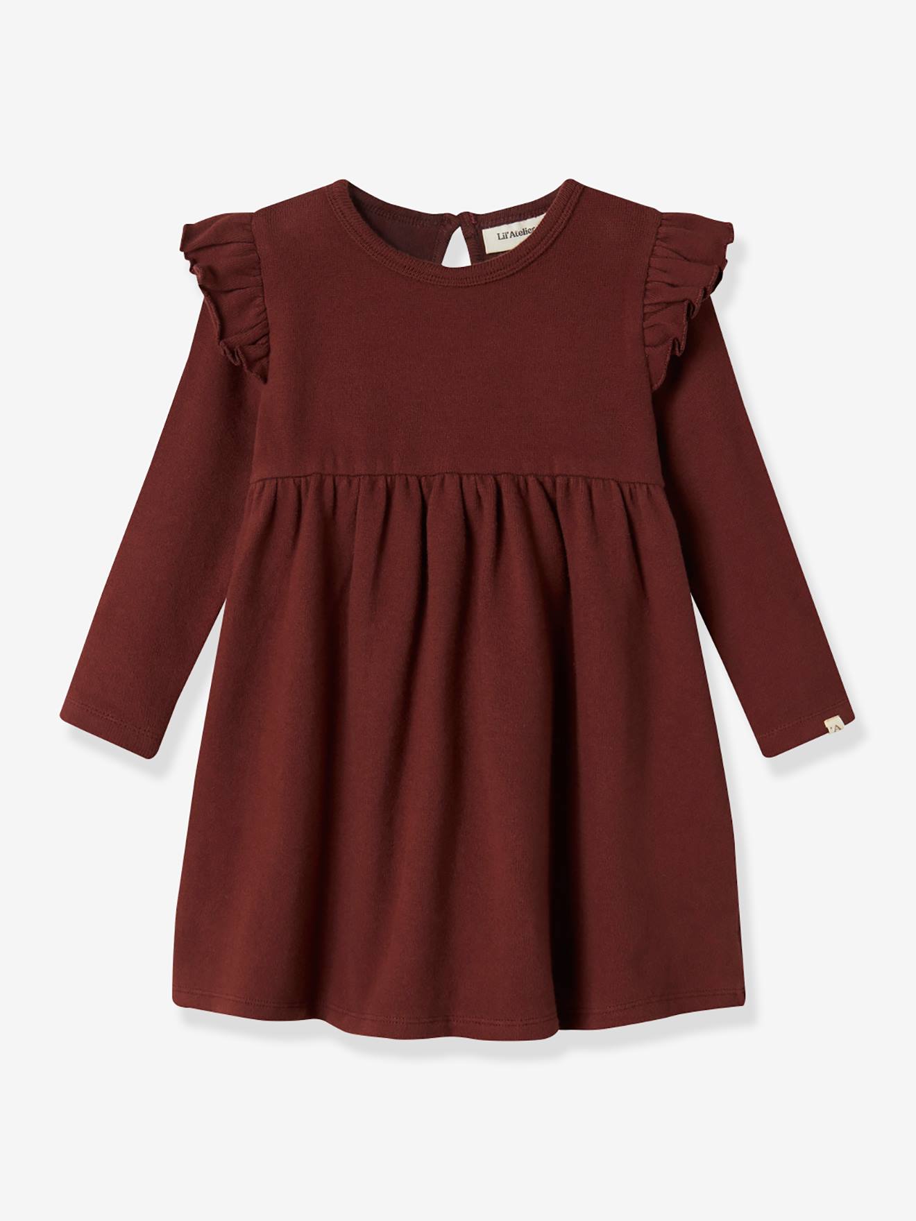 Robe à volants fille Lil' Atelier bordeaux