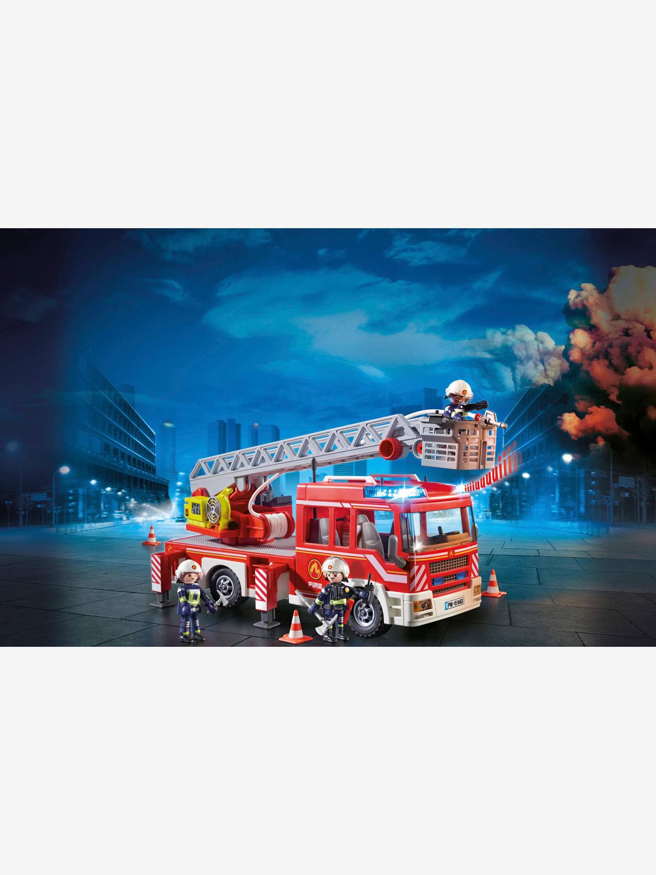 Playmobil Junior : Camion de pompier avec échelle pivotante