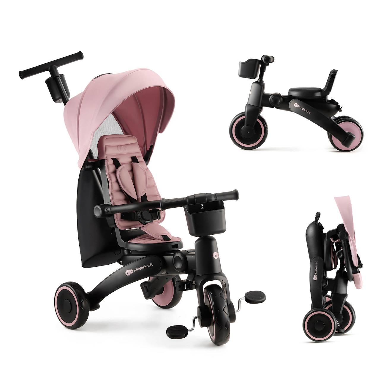 Tricycle jazz 2 pratique et confortable rose