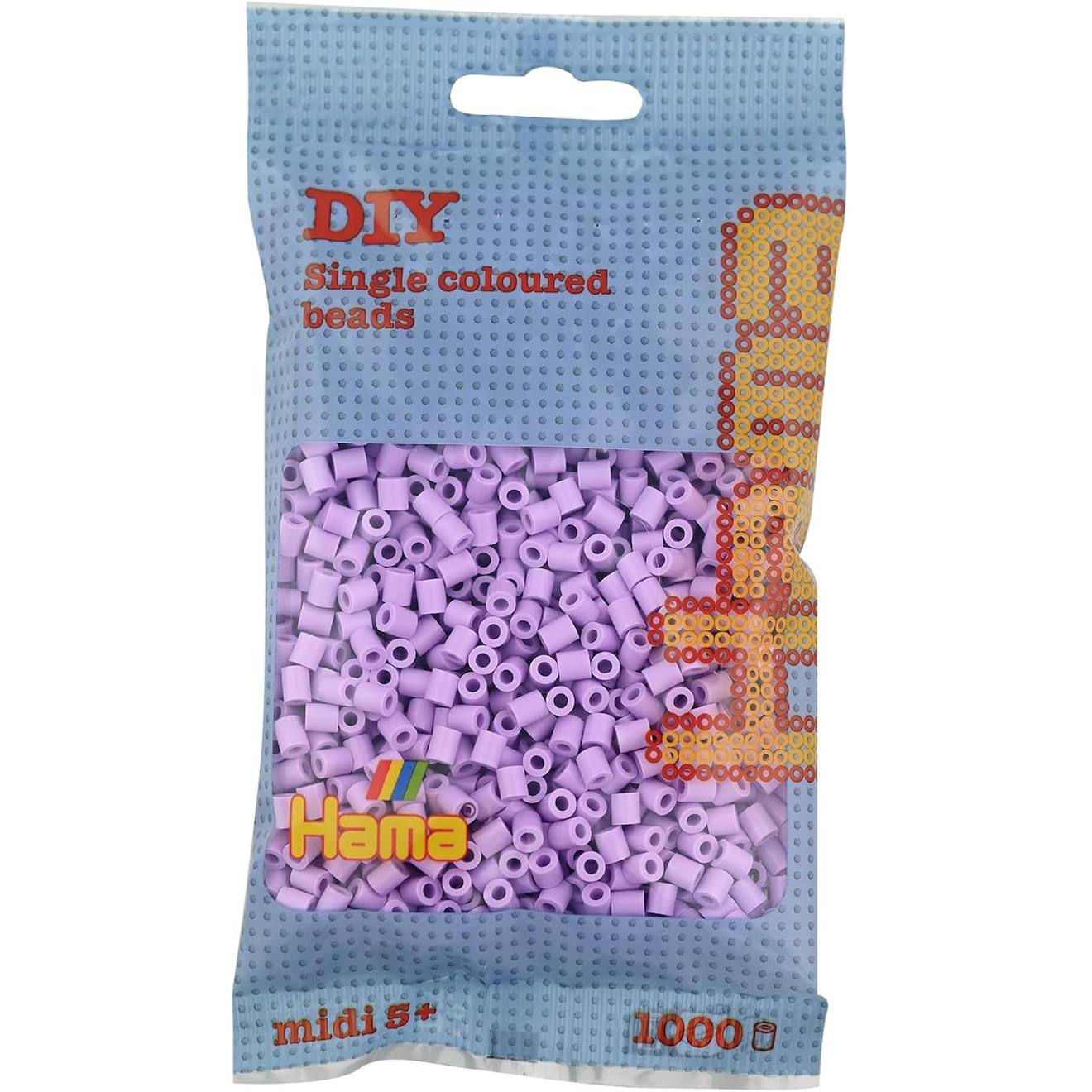 Sachet 1000 Perles Plastique Midi Mix Lilas Violet