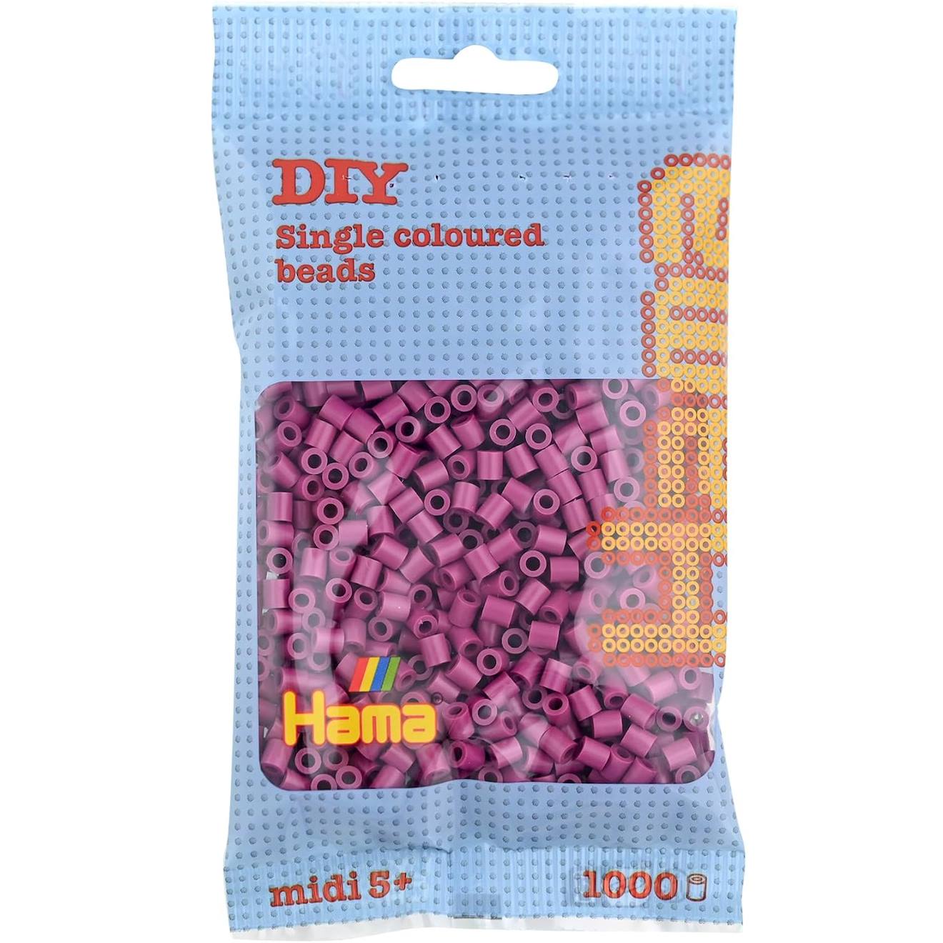 Sachet 1000 Perles Plastique Midi Prune Violet