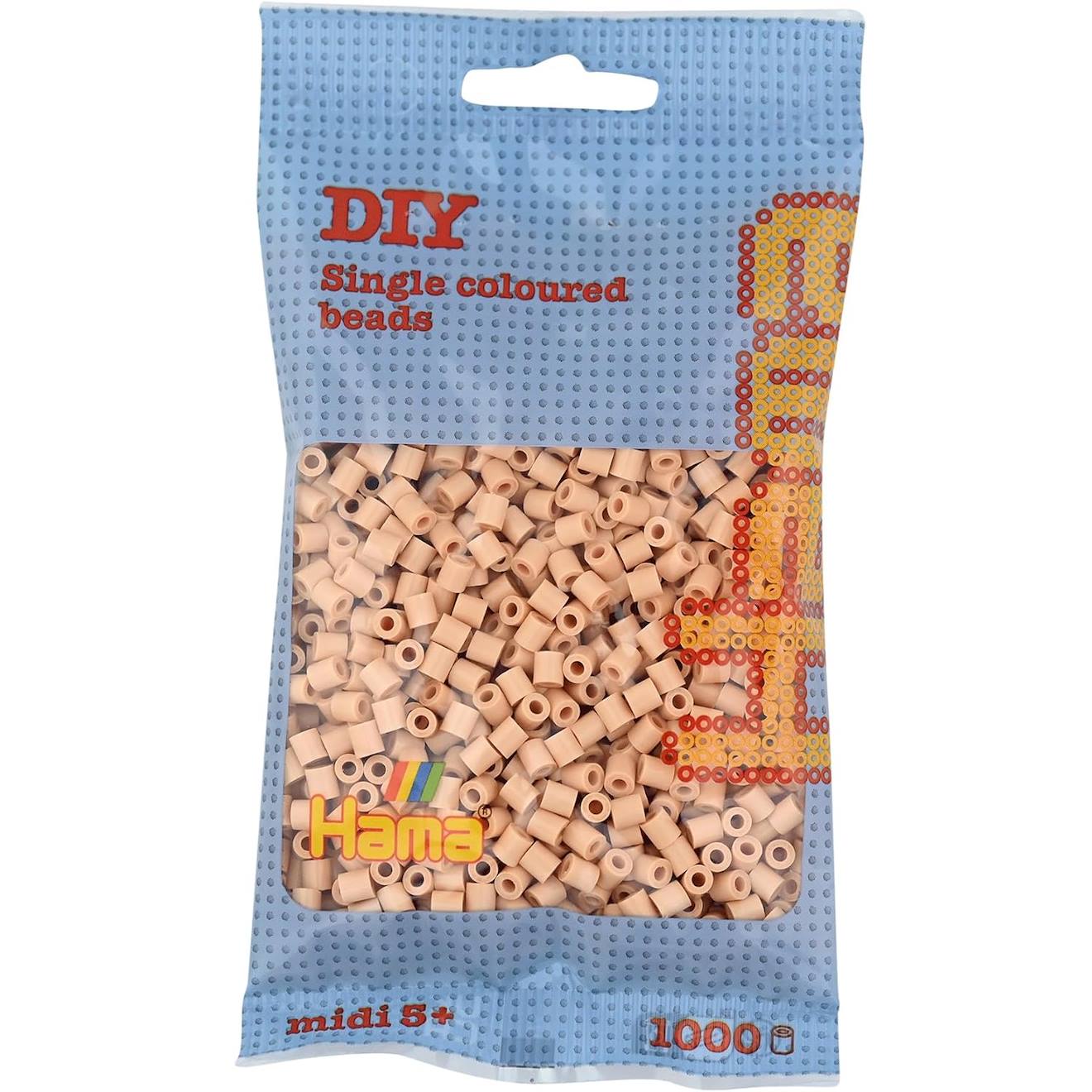 Sachet 1000 Perles Plastique Midi Beige Beige