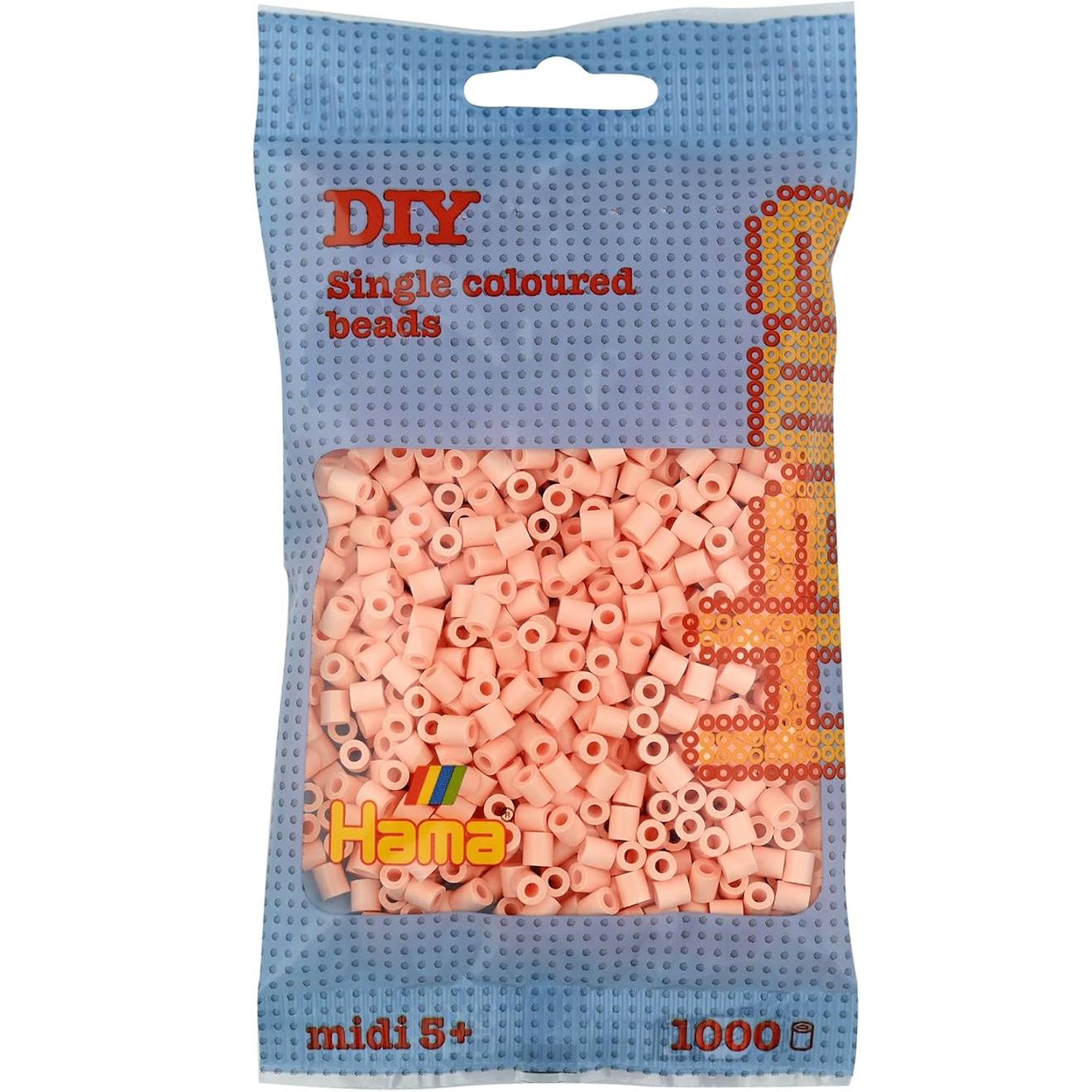 Sachet 1000 Perles Plastique Midi Pêche Beige