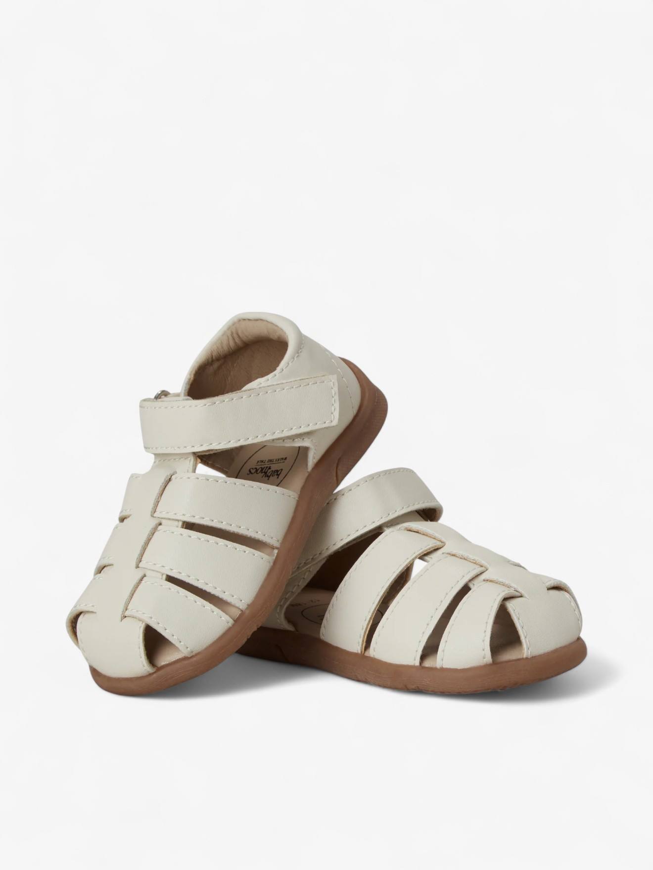 Sandales Little Gardener Enfant En Cuir Vegan Off White (Babymocs) - Image 1