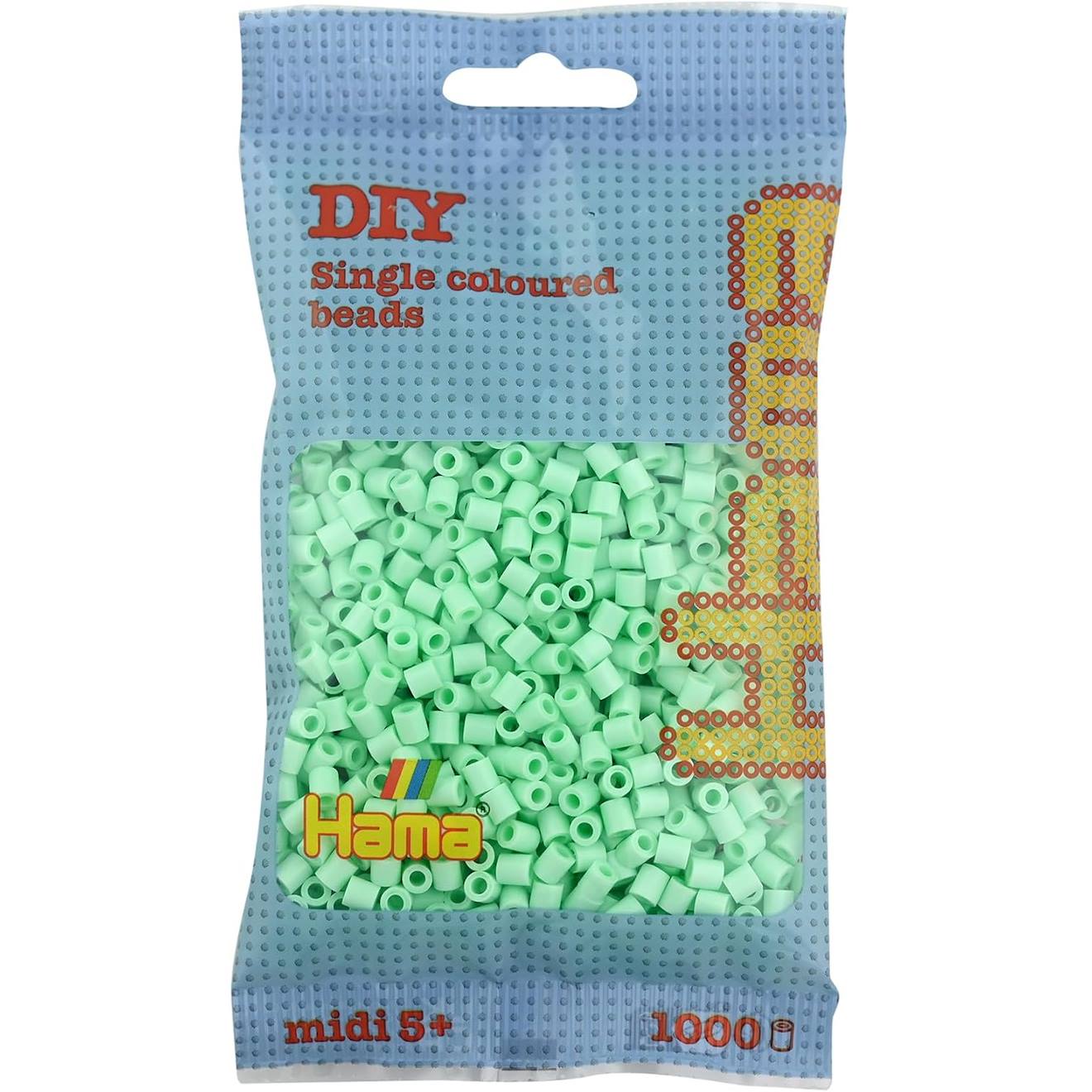 Sachet 1000 Perles Plastique Midi Menthe Pastel Vert