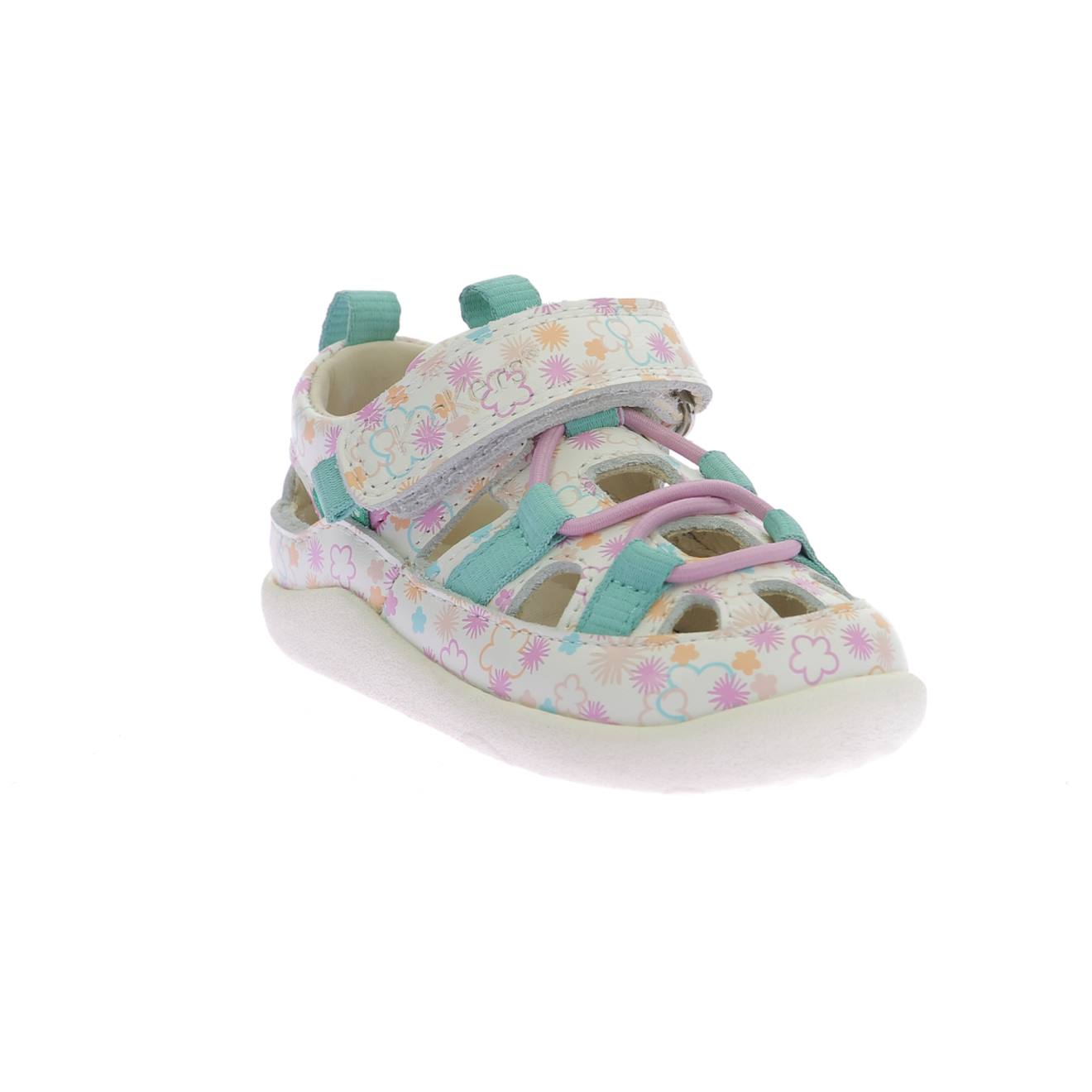 Sandales Bébé Kick Frony Blanc Imprime Festi Ete