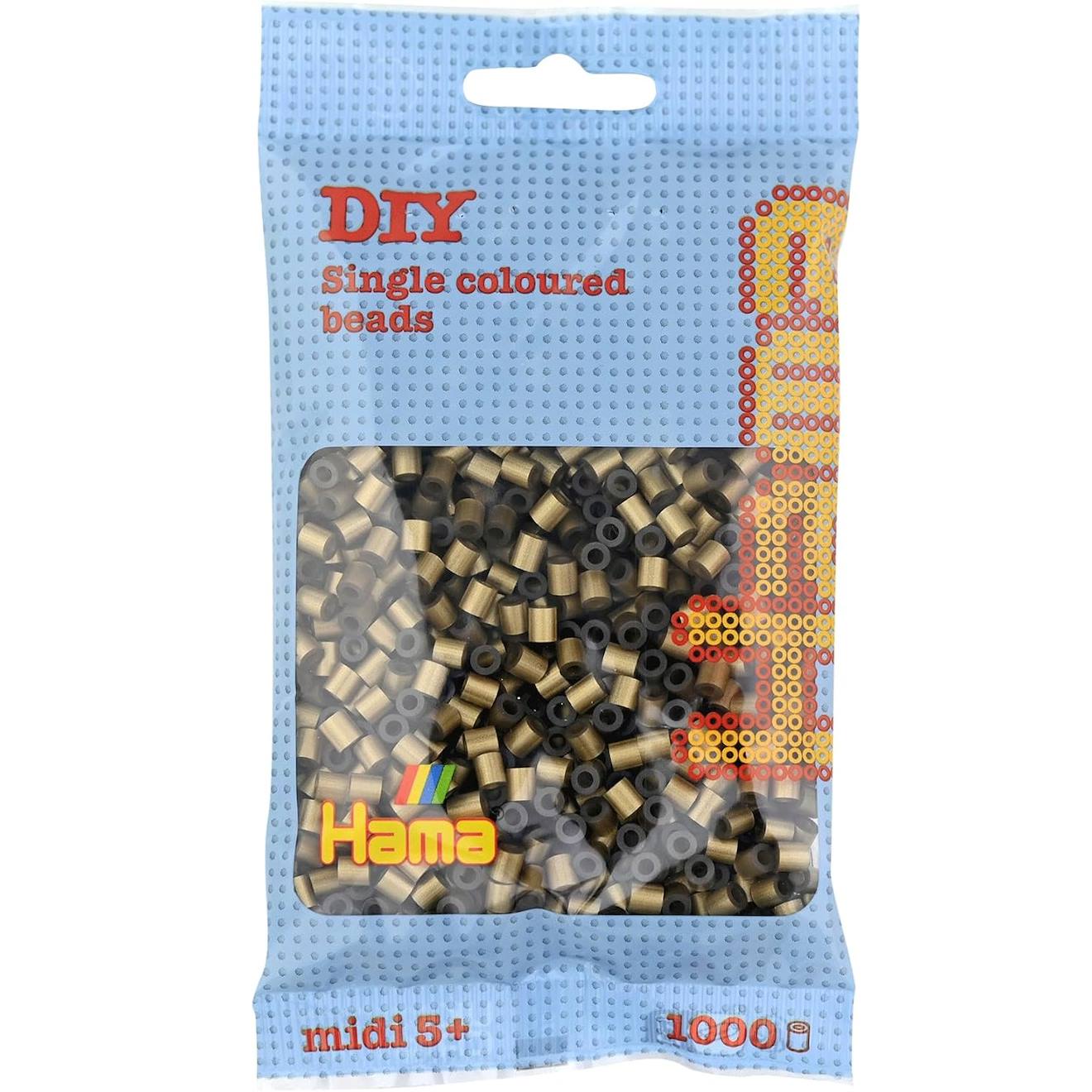 Sachet 1000 Perles Plastique Midi Bronze Beige