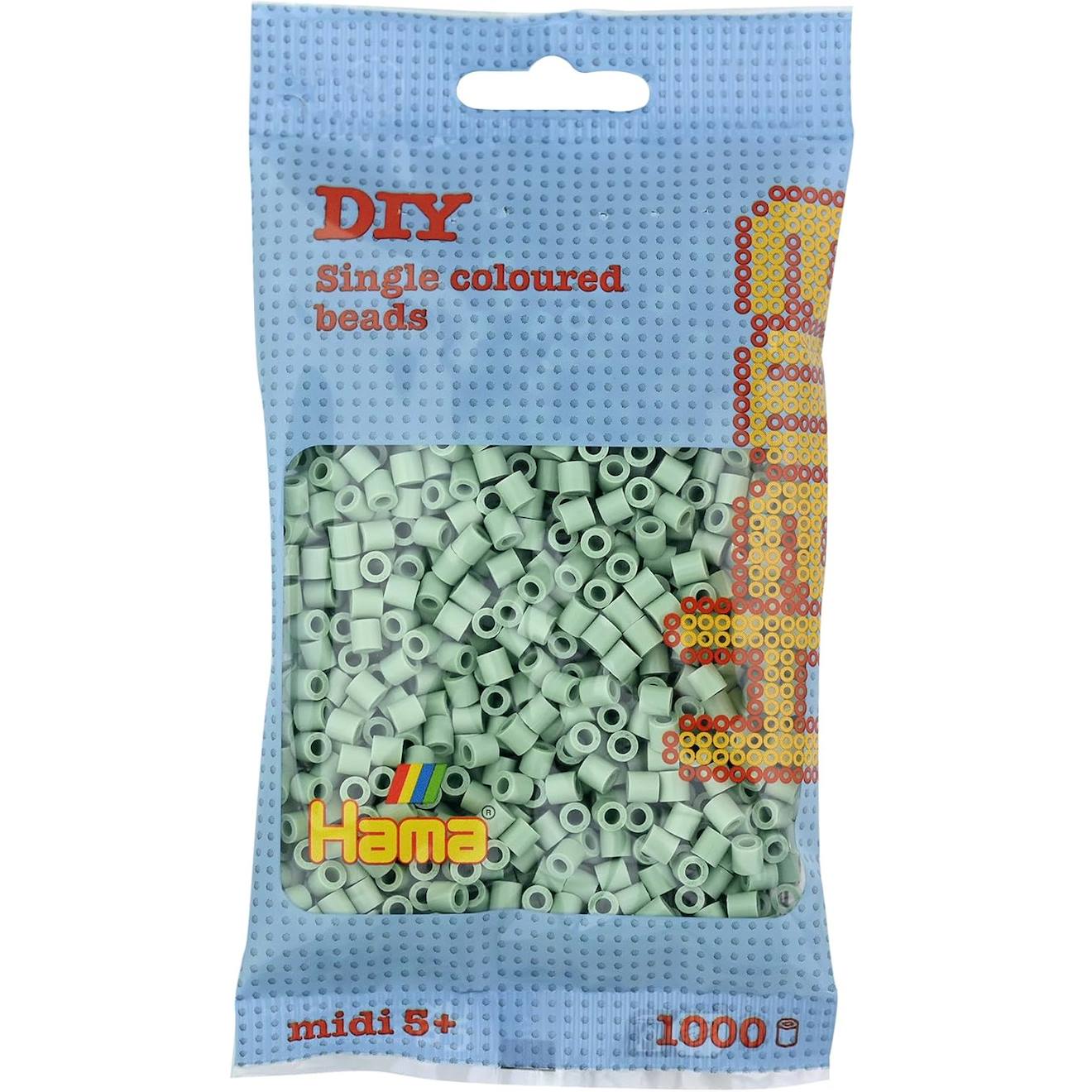 Sachet 1000 Perles Plastique Midi Eucalyptus Vert