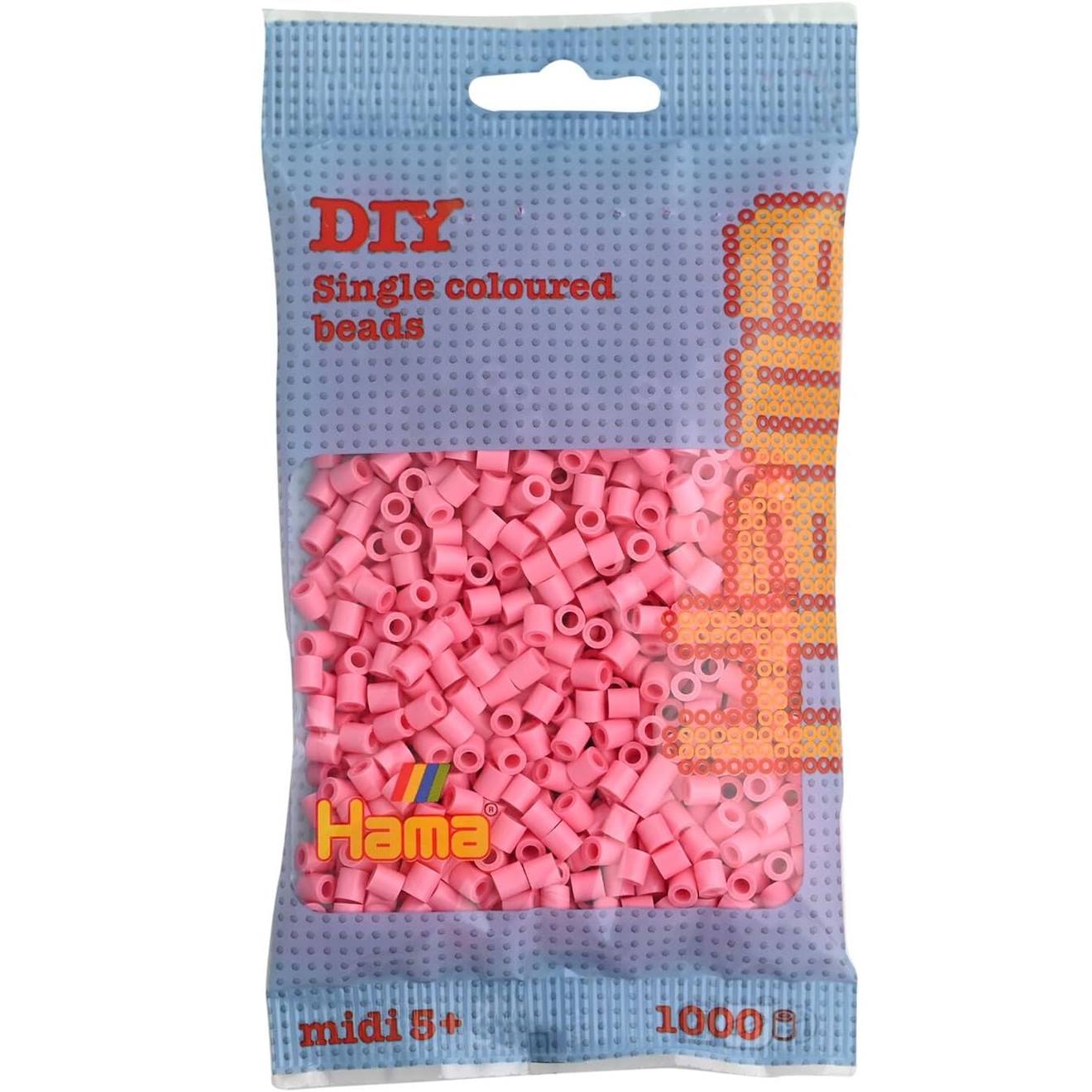 Sachet 1000 Perles Plastique Midi Rose Rose