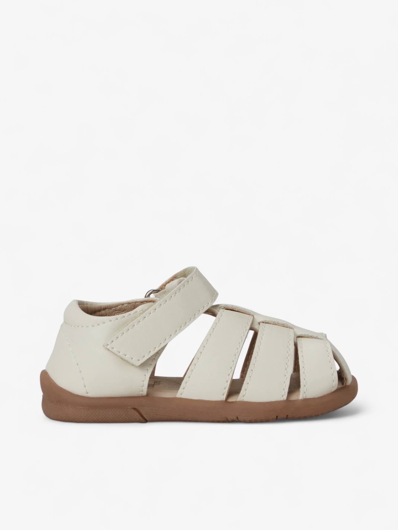 Sandales Little Gardener Enfant En Cuir Vegan Off White