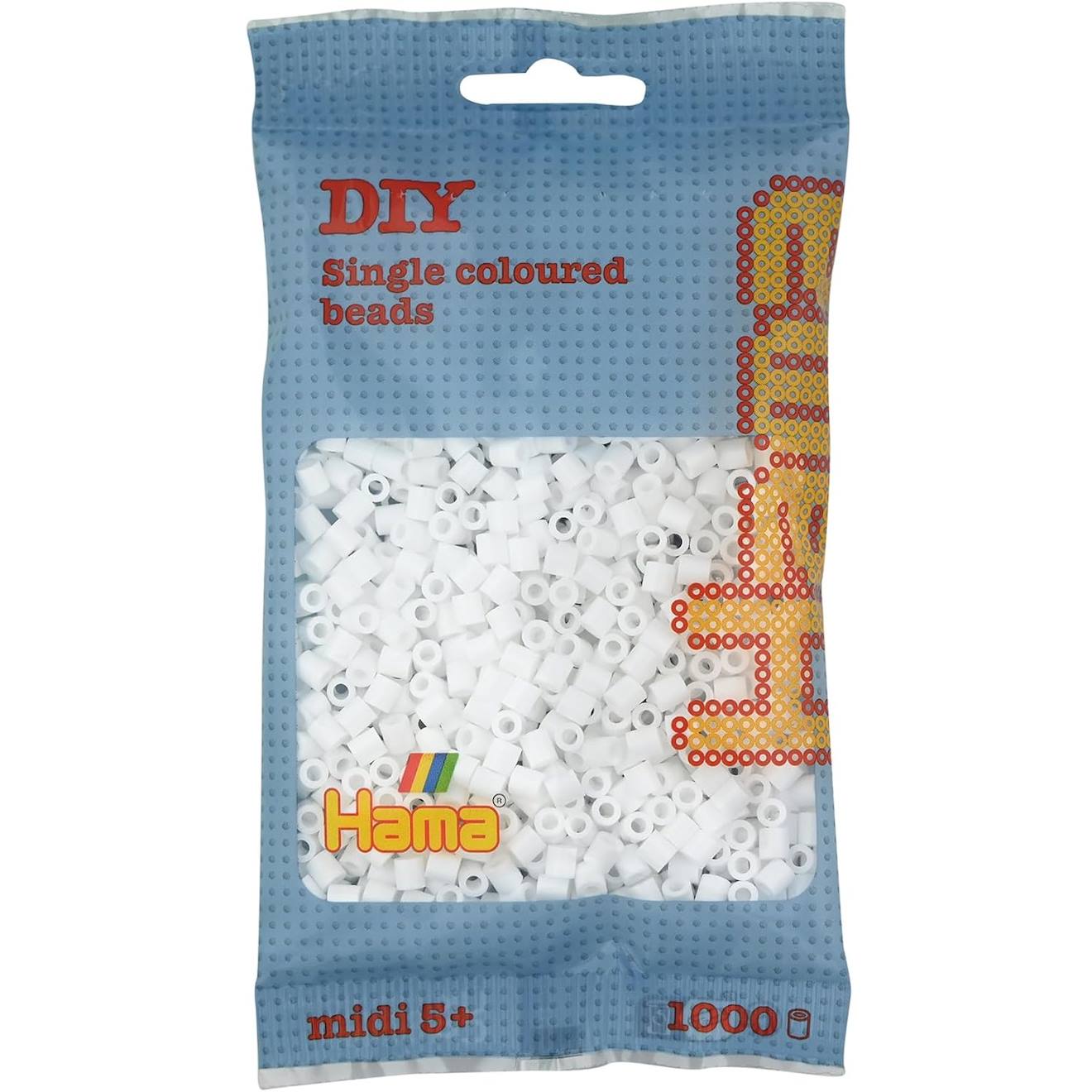 Sachet 1000 Perles Plastique Blanc