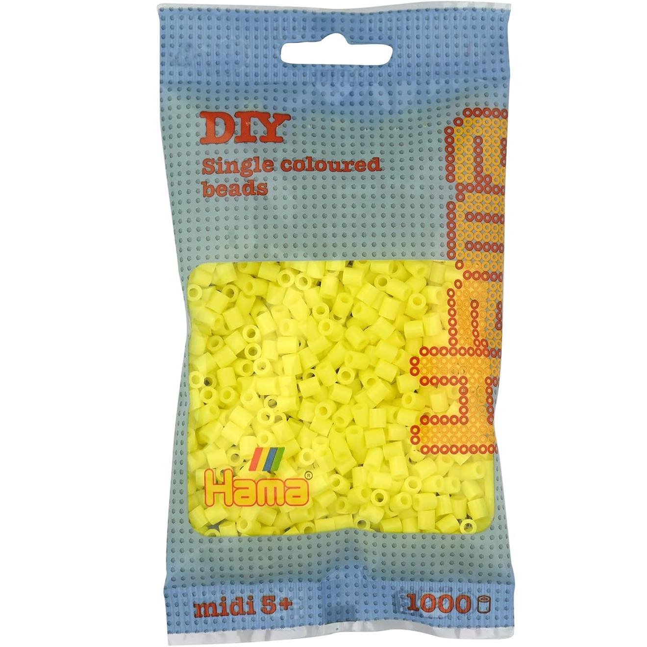 Sachet 1000 Perles Plastique Jaune Pastel