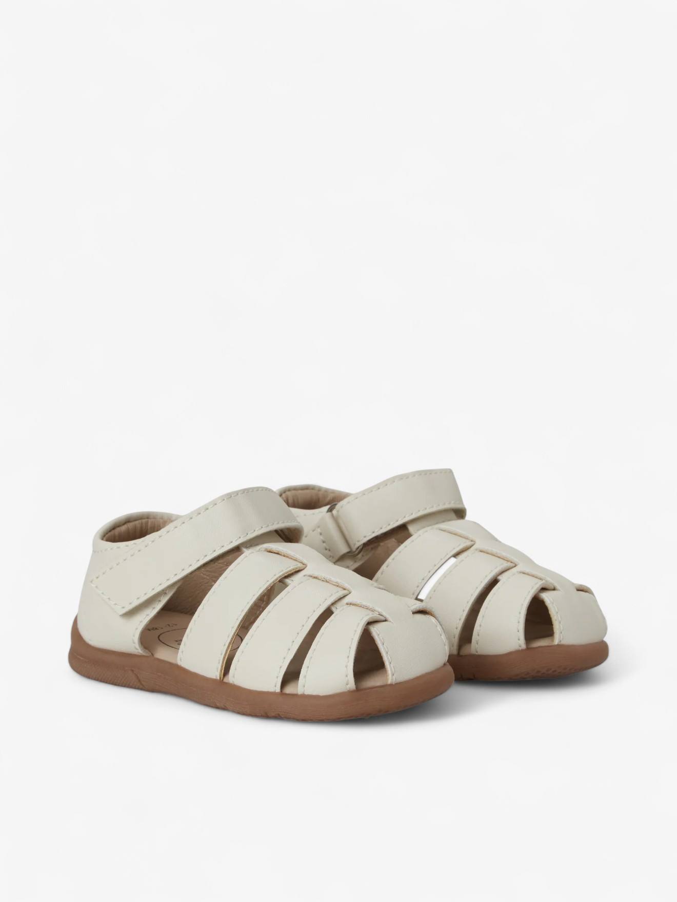 Sandales Little Gardener Enfant En Cuir Vegan Off White (Babymocs) - Image 2