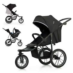Puériculture-Poussette-Poussette tout terrain Sportive Helsi 2, 3 Grandes roues, dès la naissance jusqu'à 22 Kg