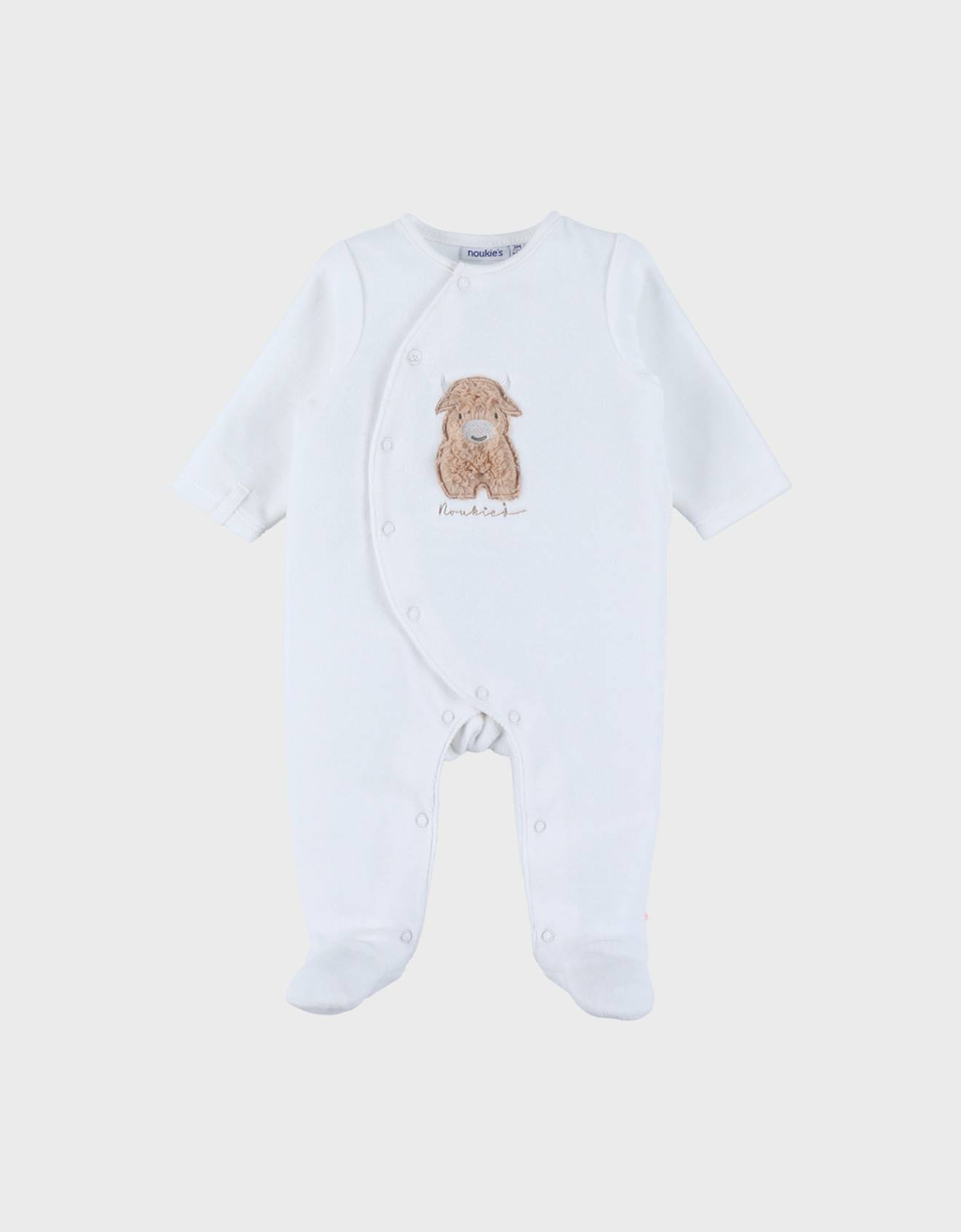 Pyjama En Velours Brodé – Fluffy Blanc
