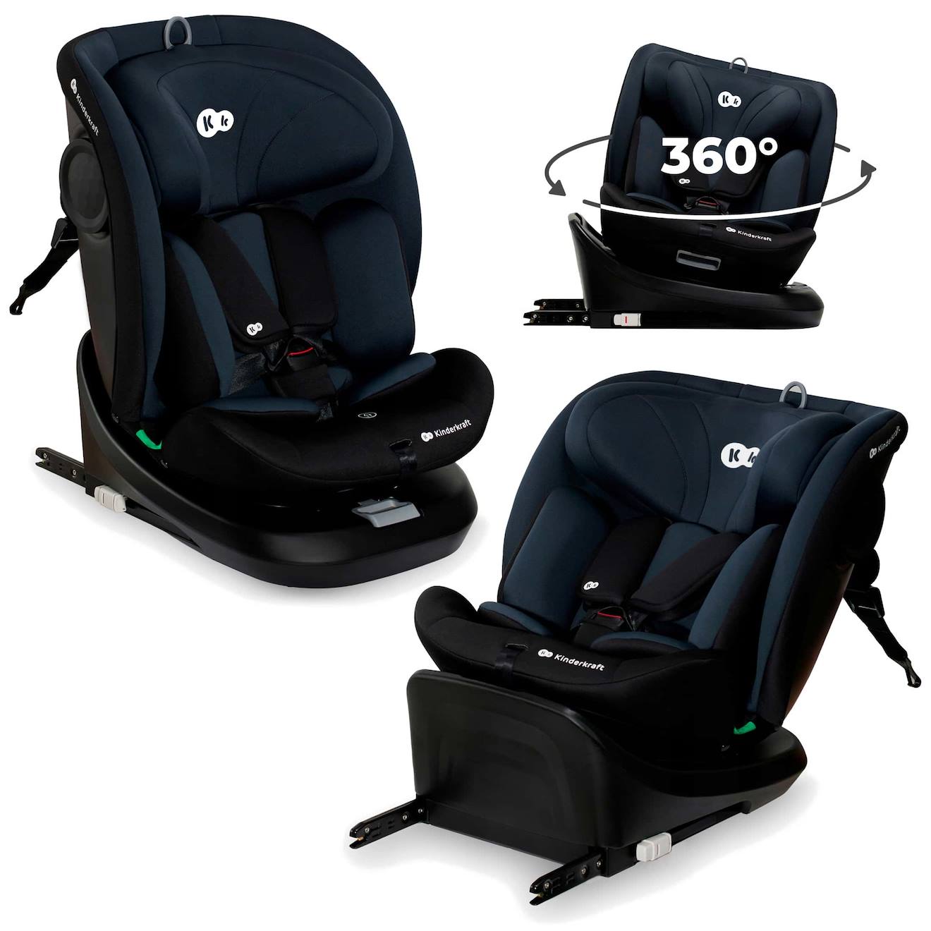 Siege Auto Rotatif I Size I-grow - 0 À 36 Kg Évolutif, Dès La Naissance Jusqu'à 12 Ans Noir