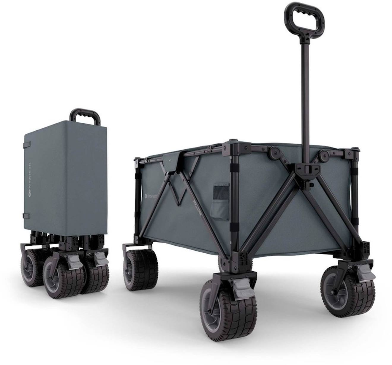 Chariot+De+Transport+Pliable,+Capacite+130+Litres,+Capacite+Charge+100+Kg,+Poids+10kg+Noir+/+Gris+/+Anthracite