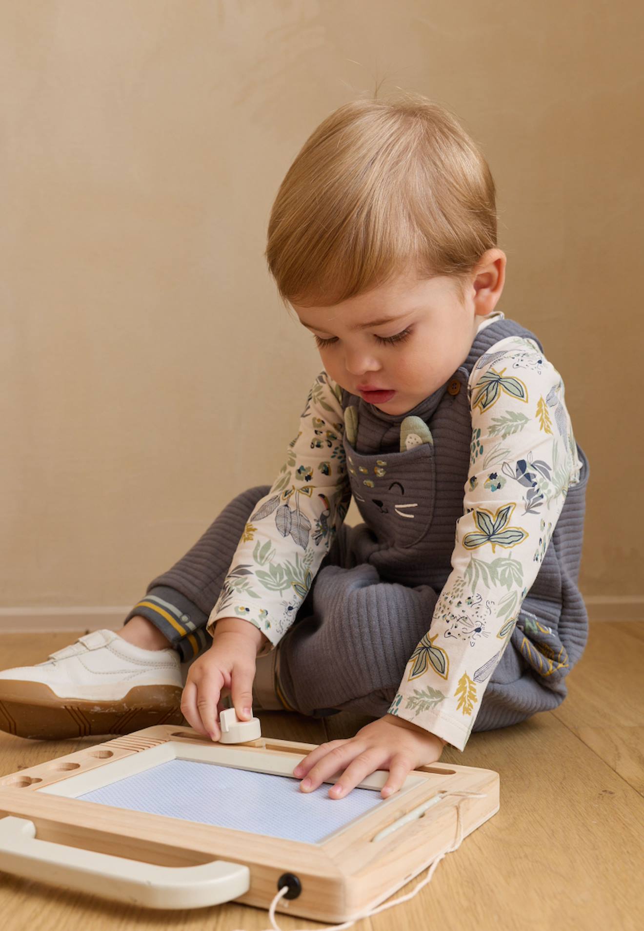 Ensemble Salopette Bébé Et T-shirt Boavista Gris