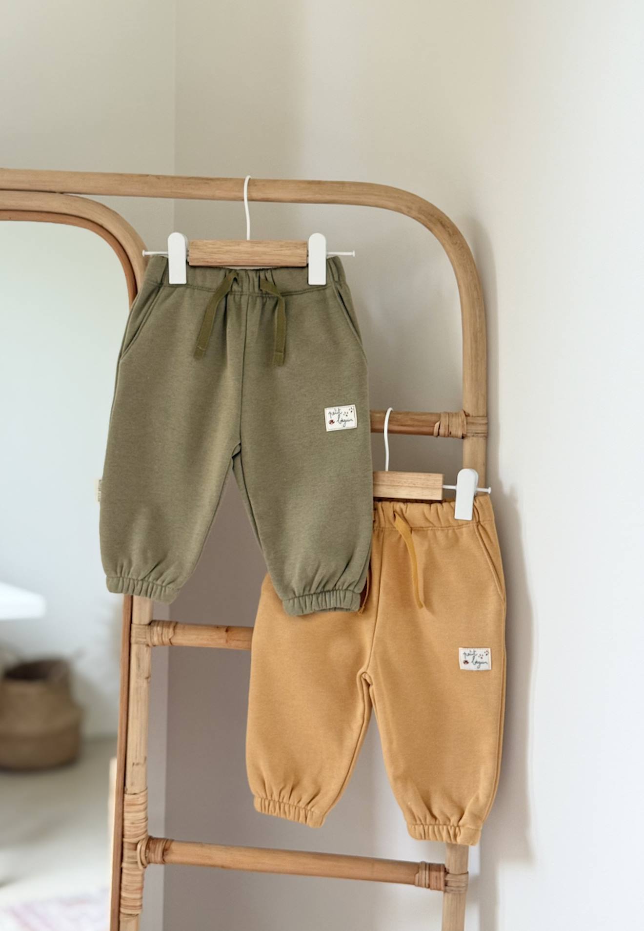 Lot De 2 Pantalons Bébé En Molleton Gustin Camel