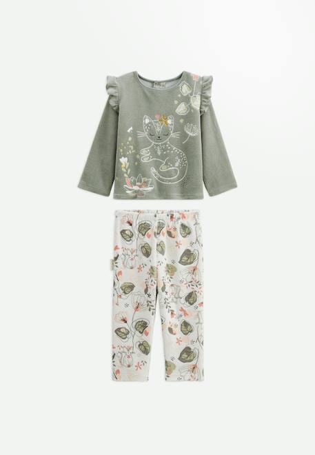 Fille-Pyjama enfant 2 pièces en velours lily