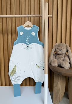 Turbulette d'hiver en velours avec pieds retroussables oscar  - vertbaudet enfant
