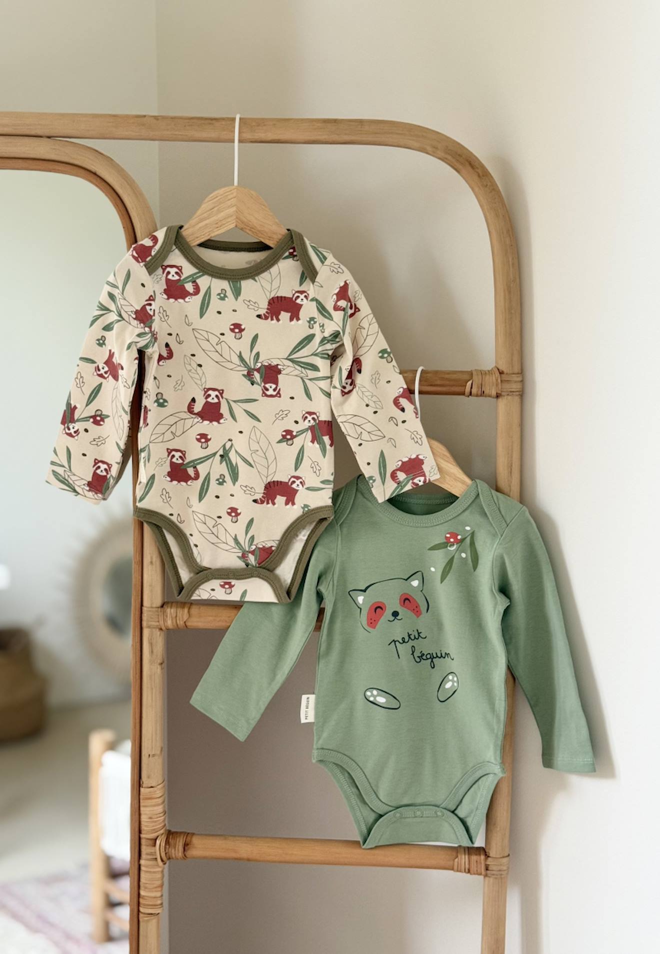 Lot De 2 Bodies Bébé Manches Longues Gustin Kaki