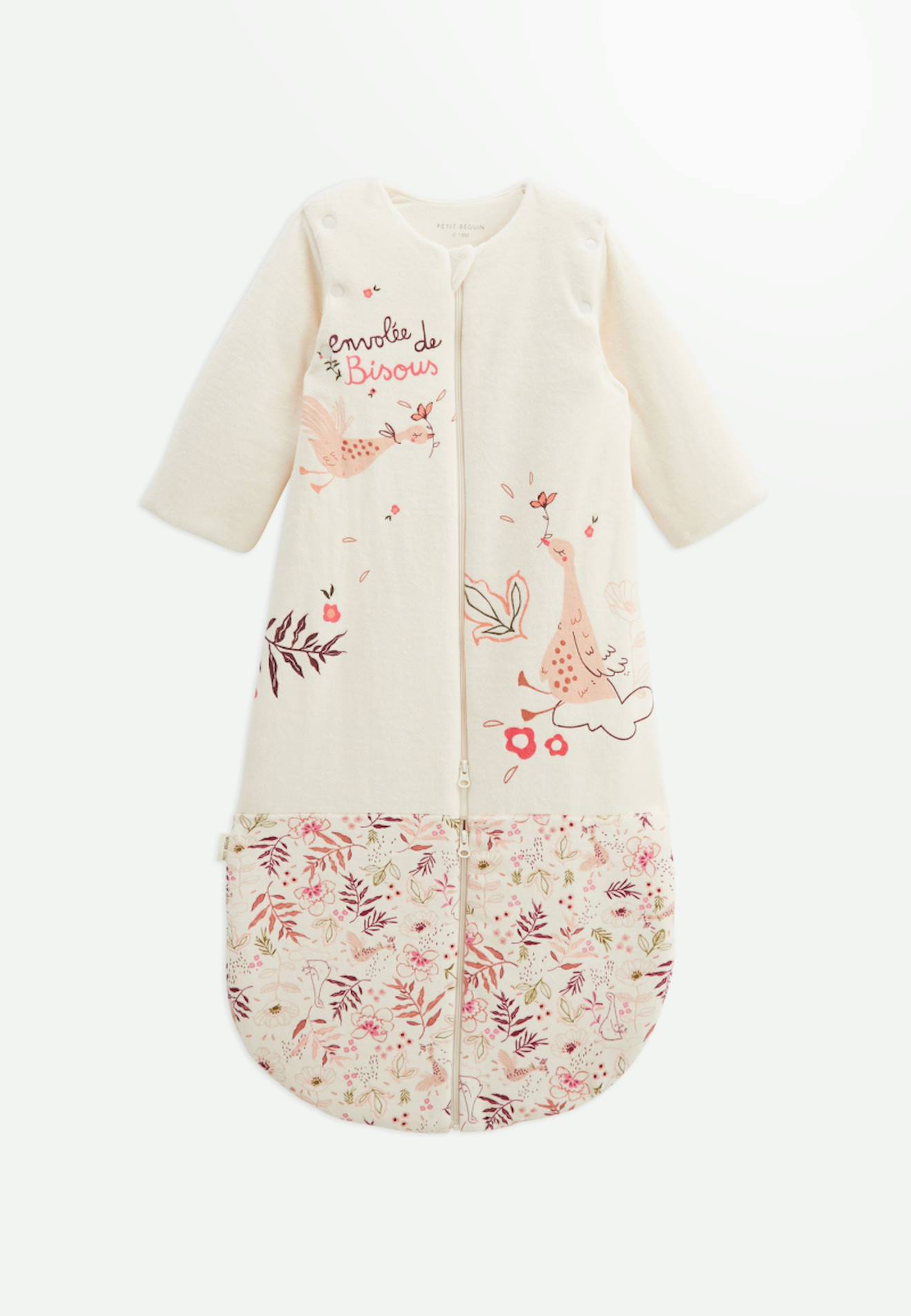 Turbulette Tog 2 En Velours Avec Manches Amovibles Et Jambes Séparables Manouk Ecru