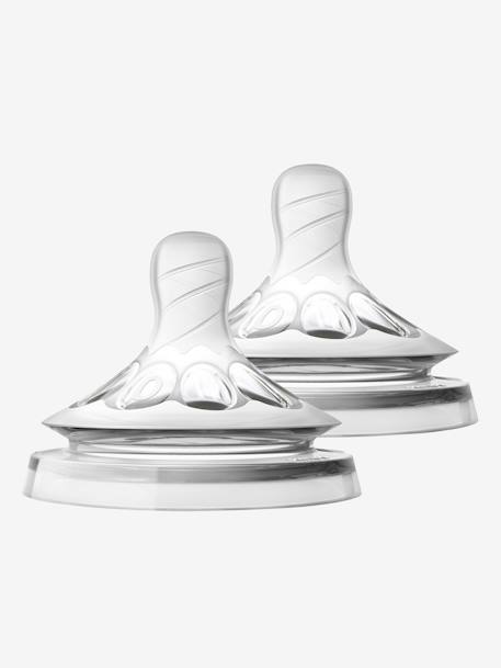Philips Avent - Lot de 2 tétines Philips AVENT Natural, 5 débits transparent