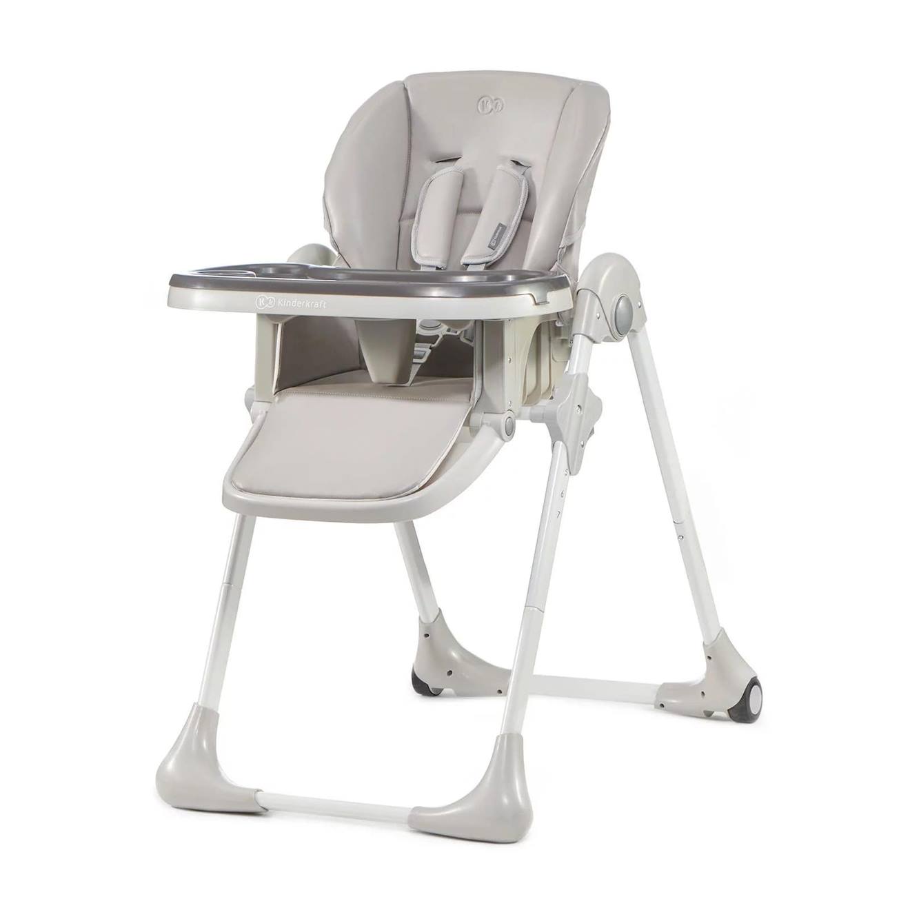 Chaise Haute De Luxe Yummi Bebe Enfant, Réglable, Plateau Amovible Gris (Kinderkraft) - Couverture
