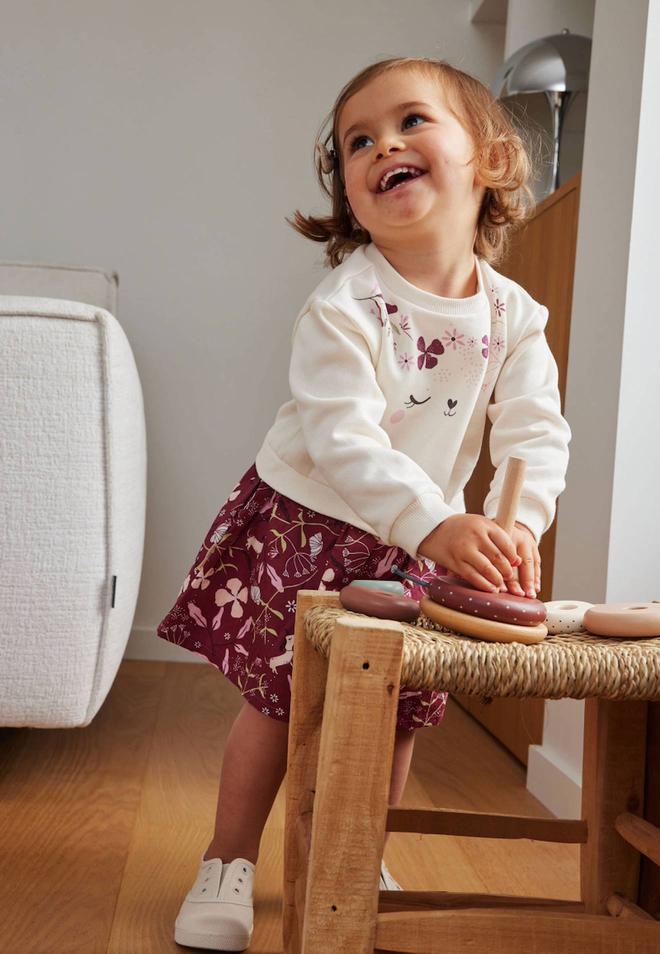 Robe Bébé En Molleton Mila Ecru