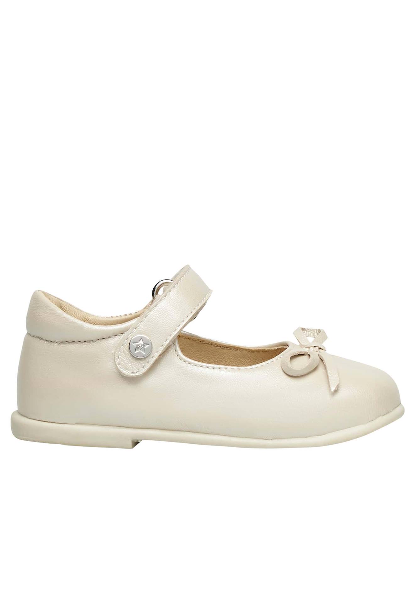 Ballerines En Cuir Ballet Platine