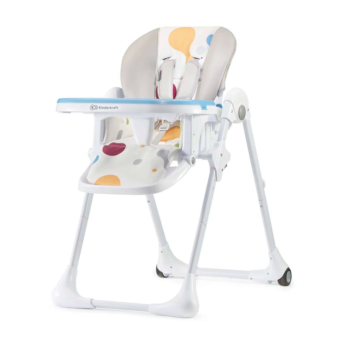 Chaise Haute De Luxe Yummi Bebe Enfant, Réglable, Plateau Amovible Multicolore