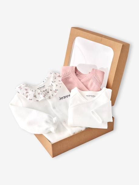 Bébé-Pull, gilet, sweat-Gilet-Ensemble bébé fille pyjama body gilet coffret cadeau naissance