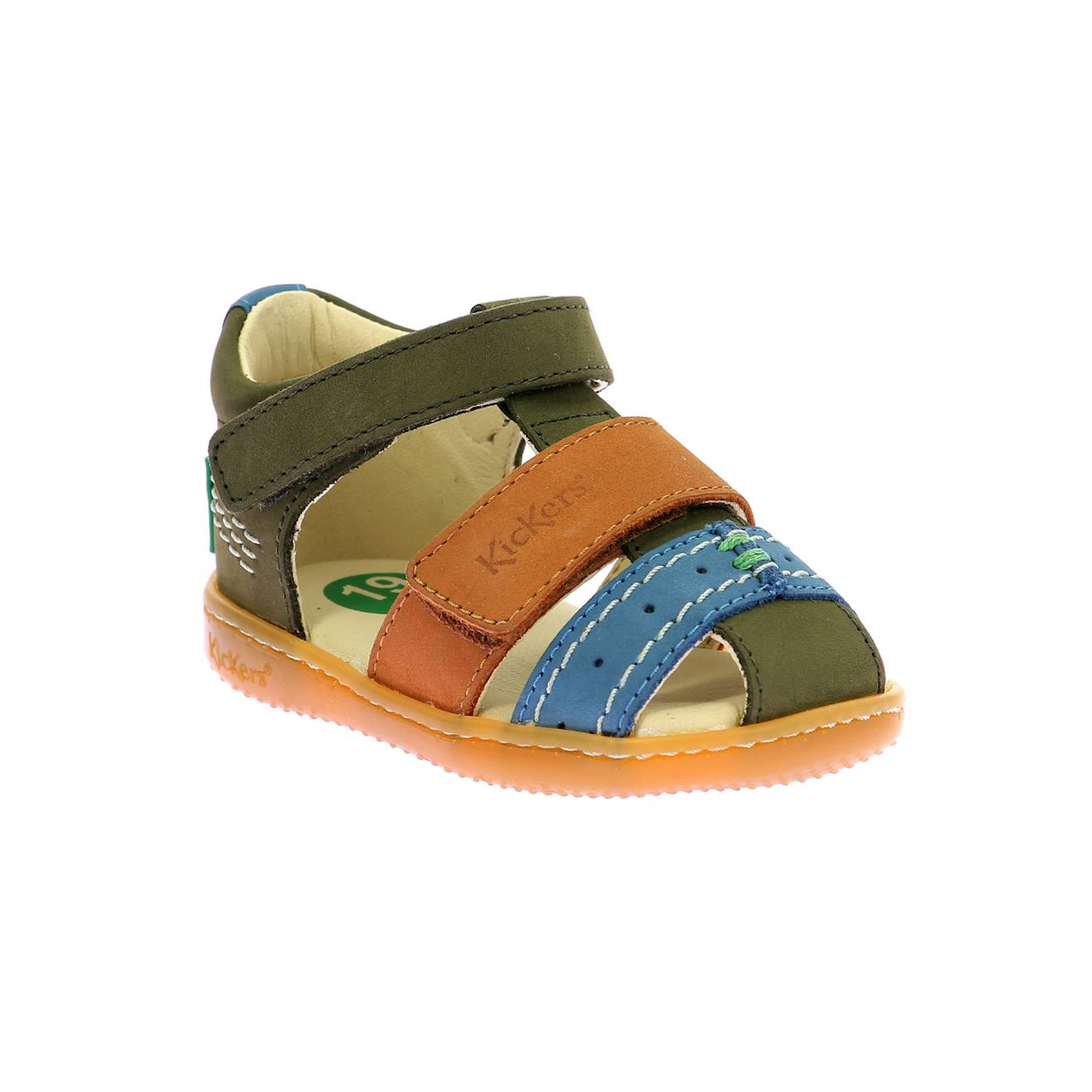 Sandales Kick Bazar Kaki Camel Bleu