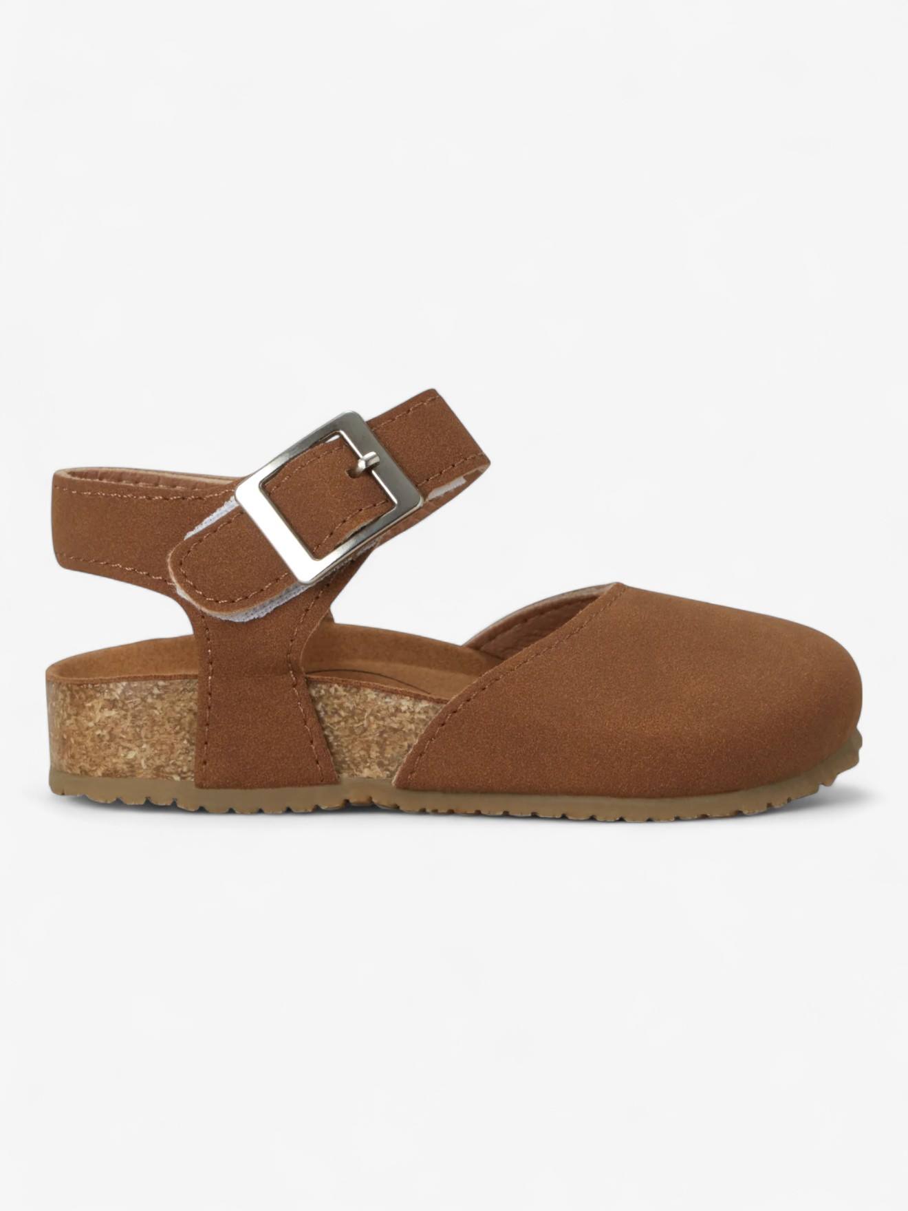 Sandales Astrid Enfant En Cuir Vegan Light Brown