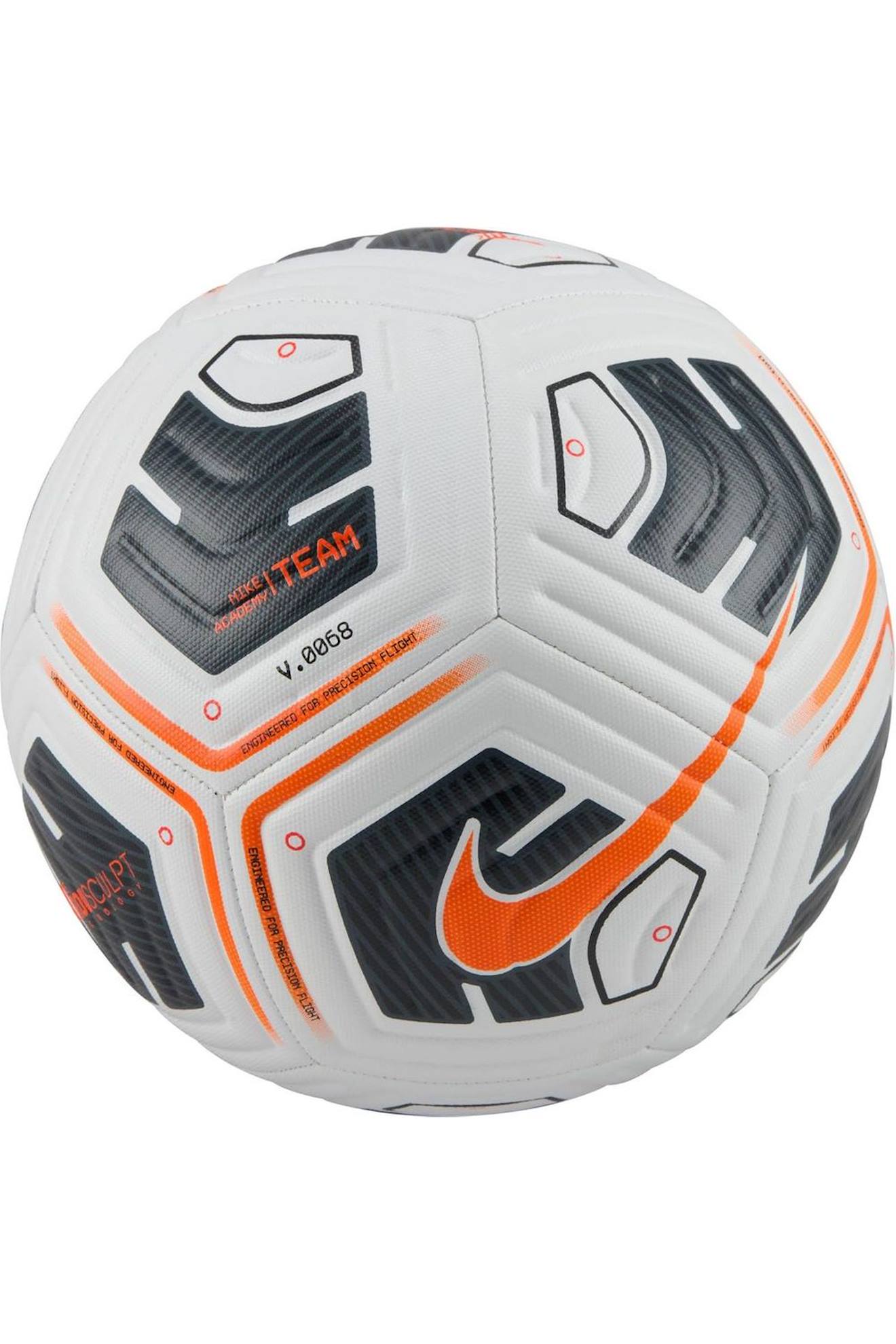 Ballon De Foot (taille 5) Academy Plus Blanc / Noir / Orange