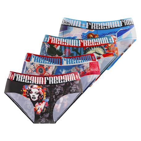 Fille-Sous-vêtement-Lot de 4 culottes  pop art