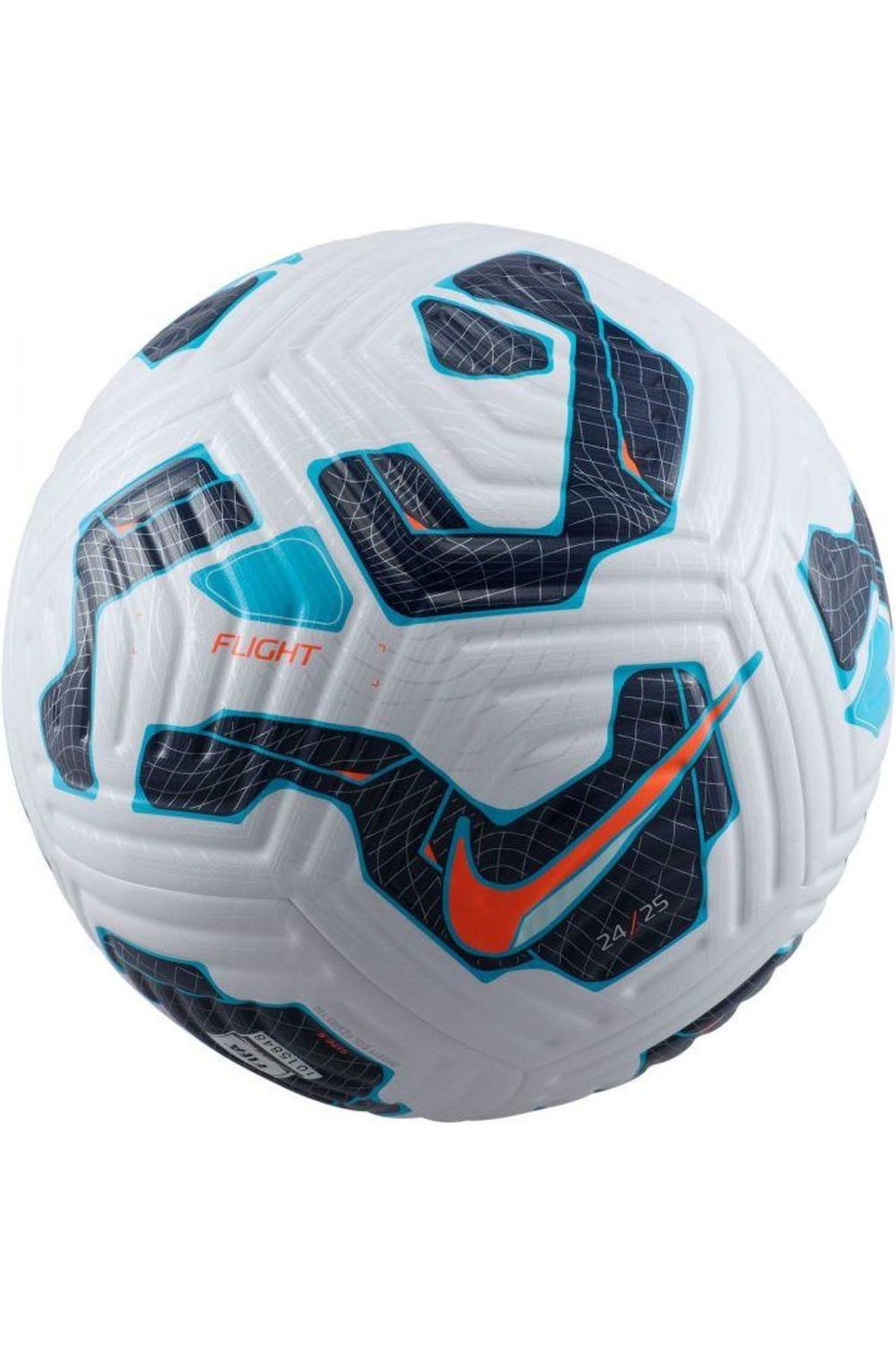 Ballon De Foot (taille 5) Flight Blanc / Bleu Marine / Bleu