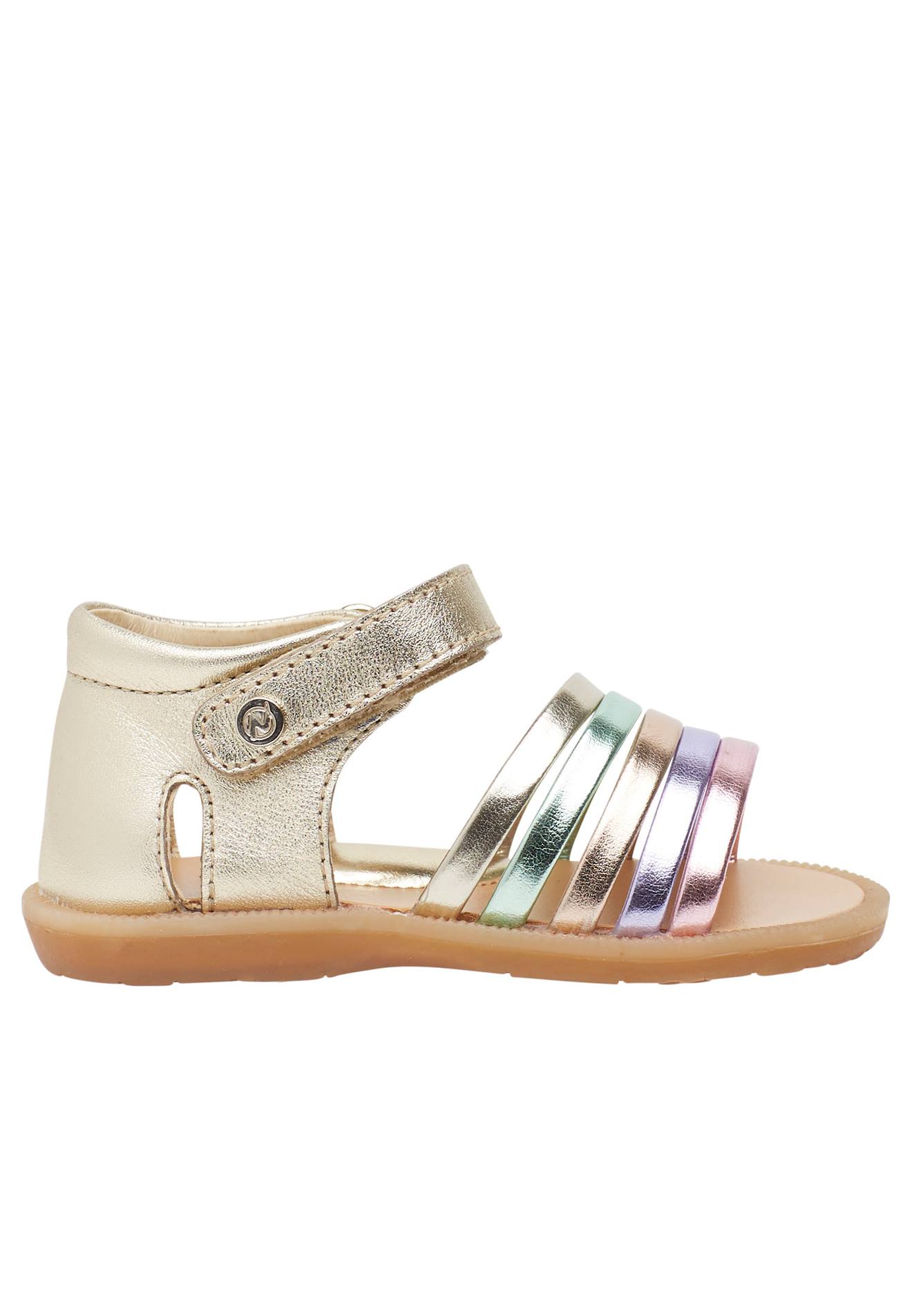 Sandales En Cuir Rubino Rose-platine