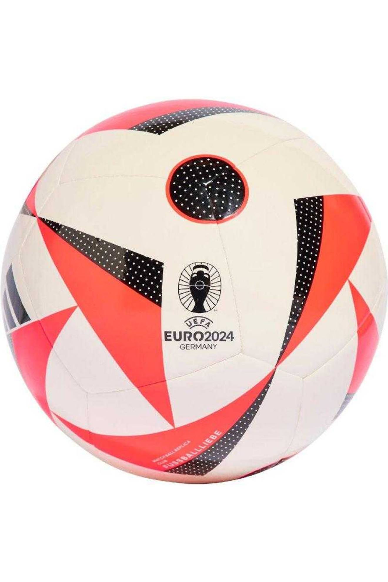 Ballon De Foot (taille 5) Tpu Fussballliebe Euro24 Club Blanc / Rouge