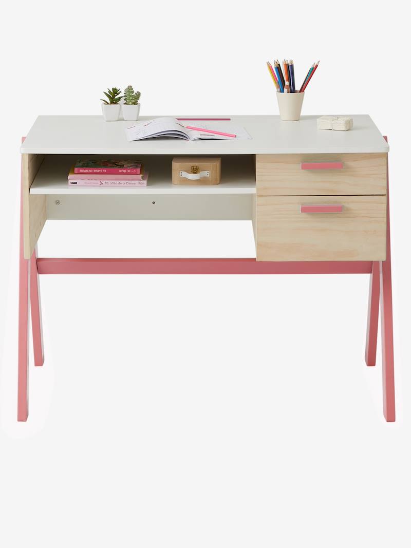 Bureau primaire Coloriage rose  Vertbaudet