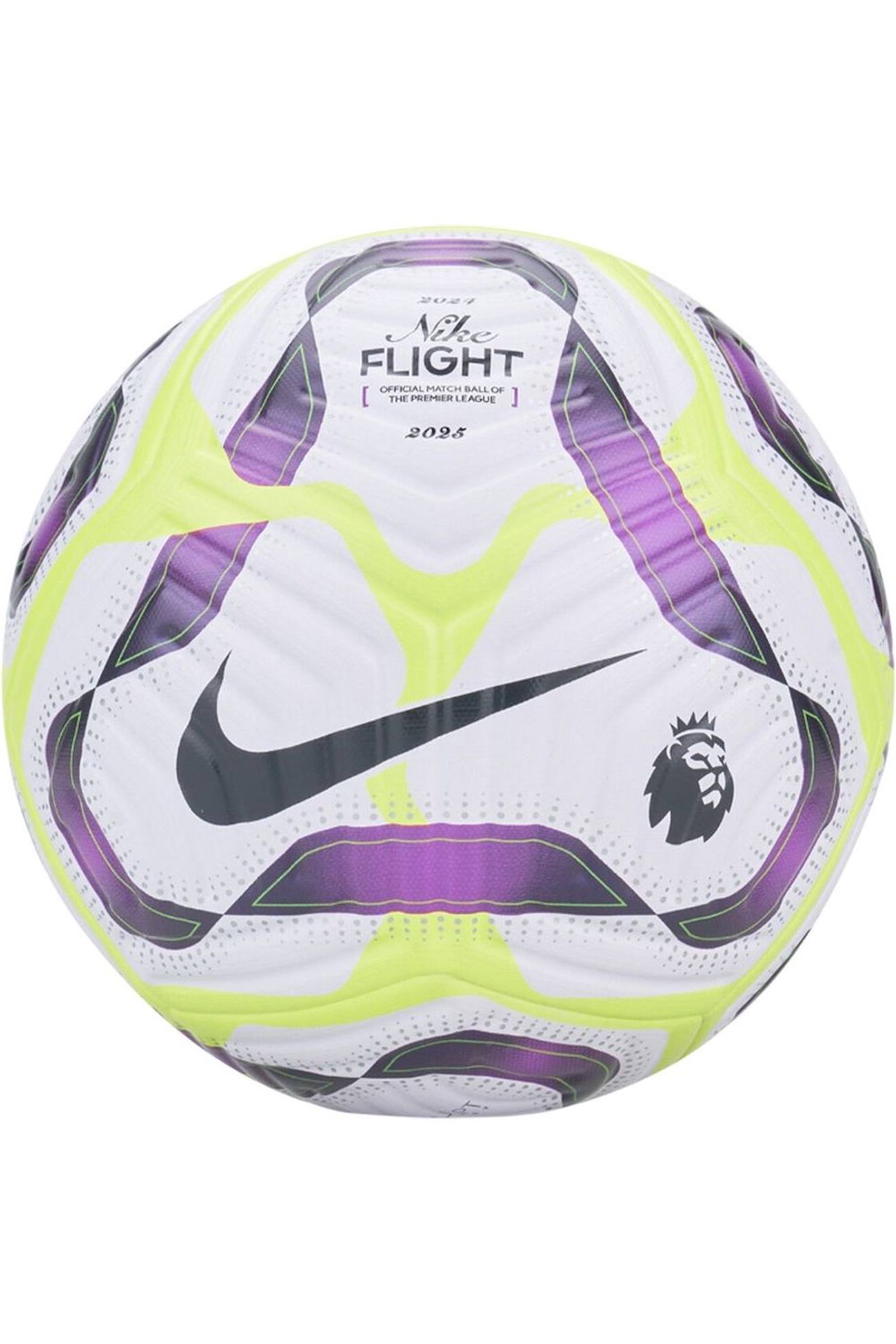 Ballon De Foot (taille 5) Premier League Flight Violet Clair / Jaune